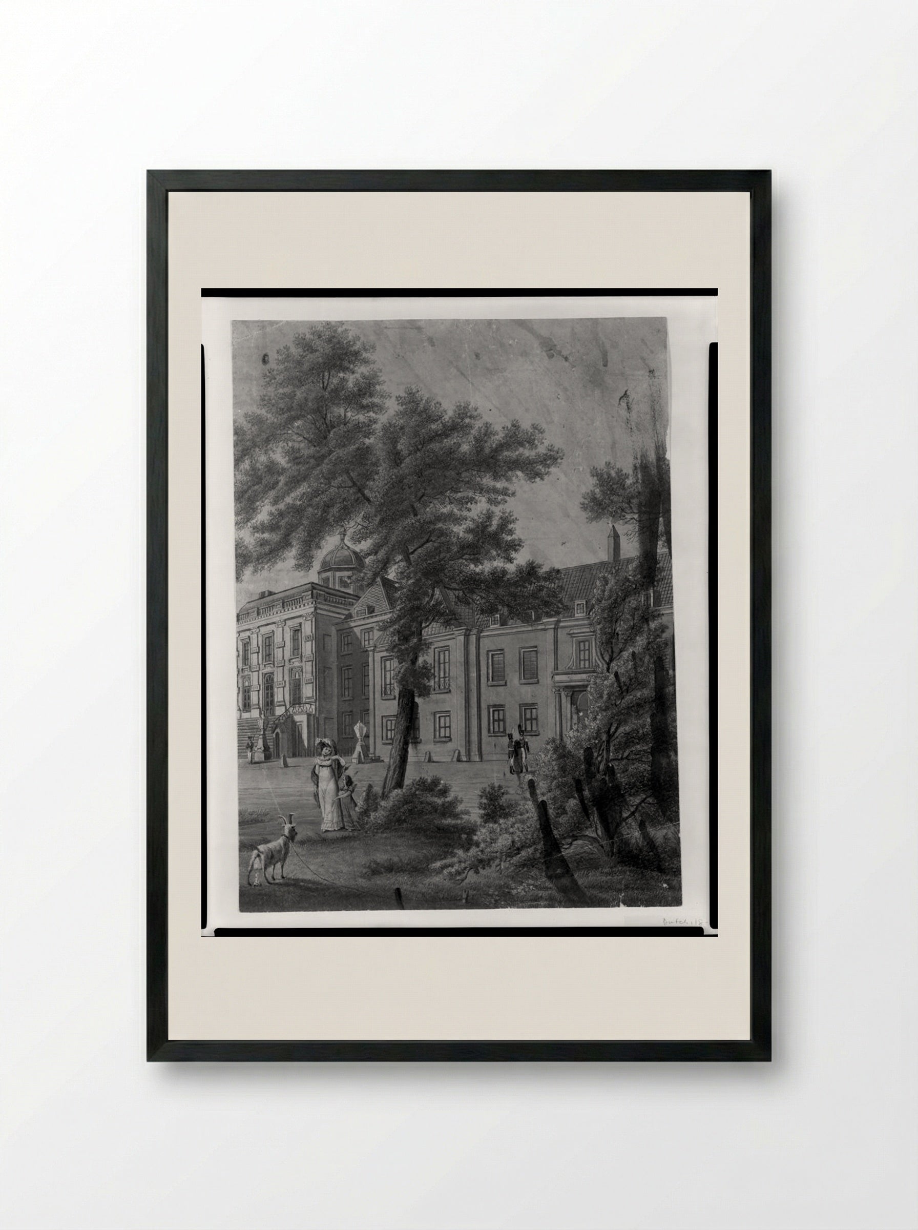 Huis Ten Bosch, The Hague - Cornelis de Kruyff - Framed Print Black