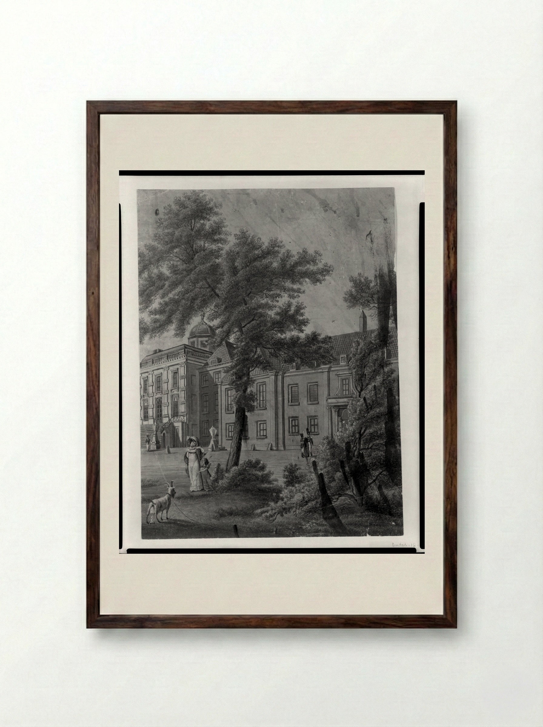 Huis Ten Bosch, The Hague - Cornelis de Kruyff - Framed Print Dark Wood