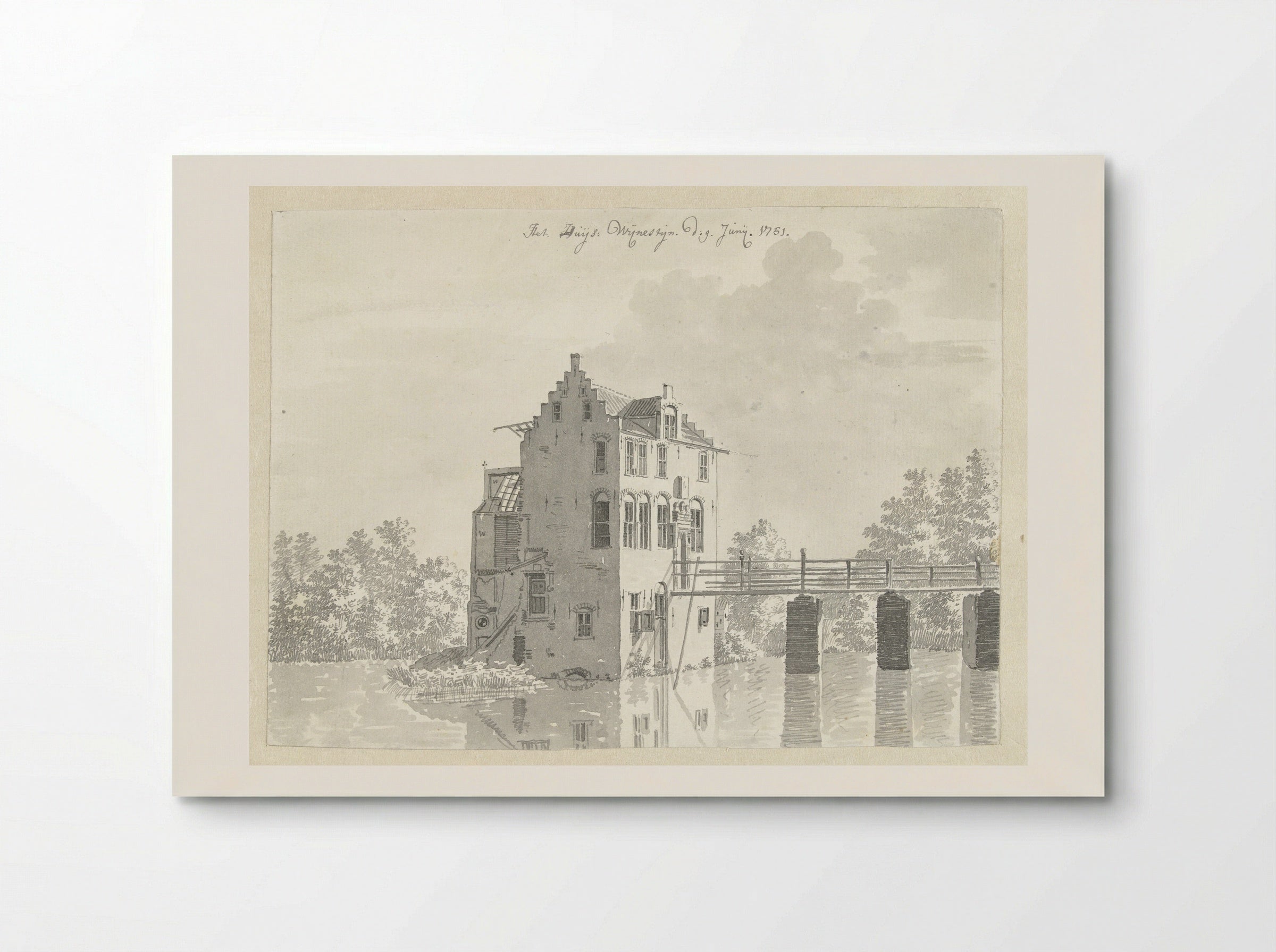 Huis Wijnestein bij Jutphaas - Jan de Beijer - Poster