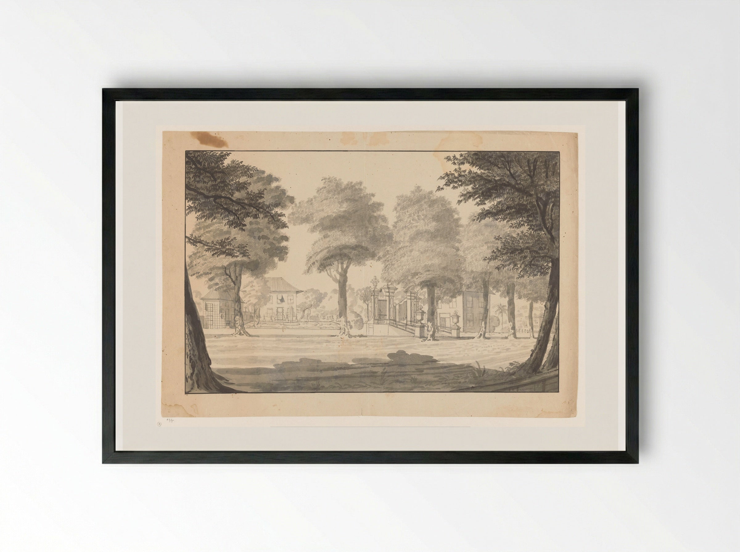 Huis aan de weg naar Rijswijk - Jan Brandes - Framed Print Black