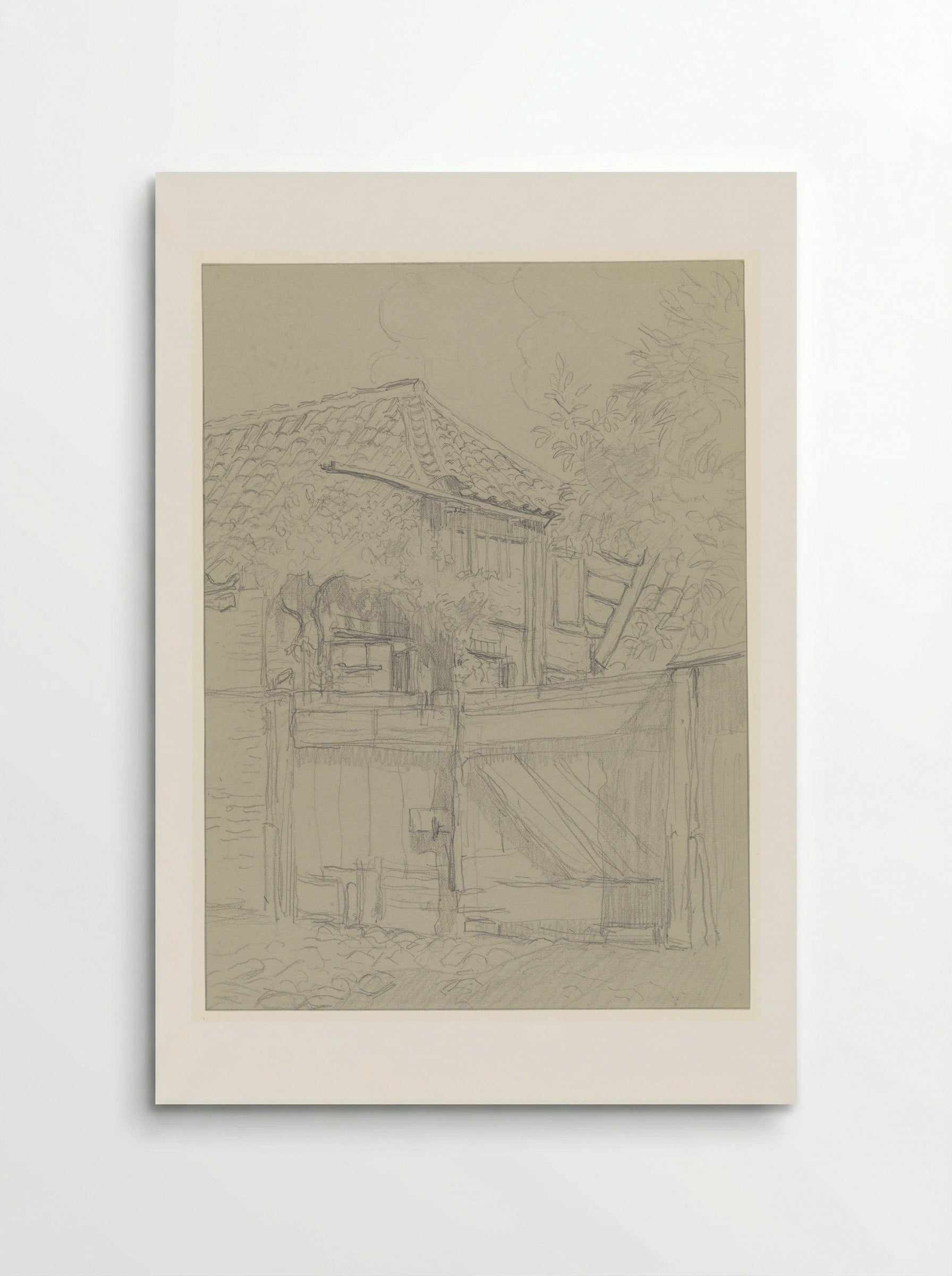 Huis met gesloten hek - Jan van Essen - Poster