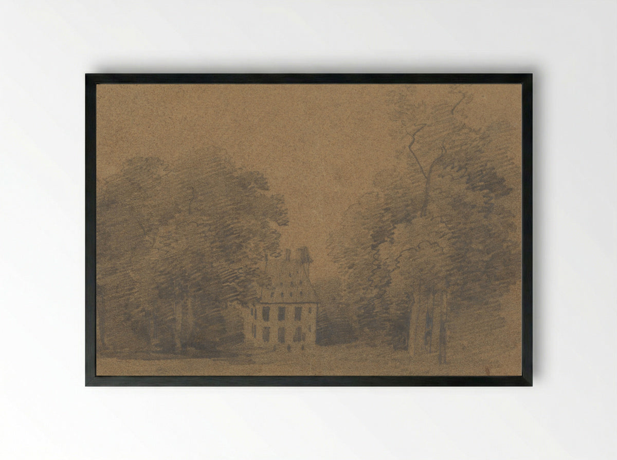 Huis te Voorn bij Utrecht - Wijnand Nuijen - Framed Print Black