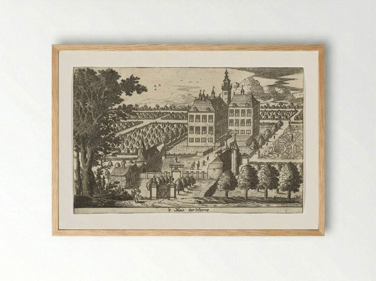 Huis te Werve - Cornelis Elandts - Framed Print Wood