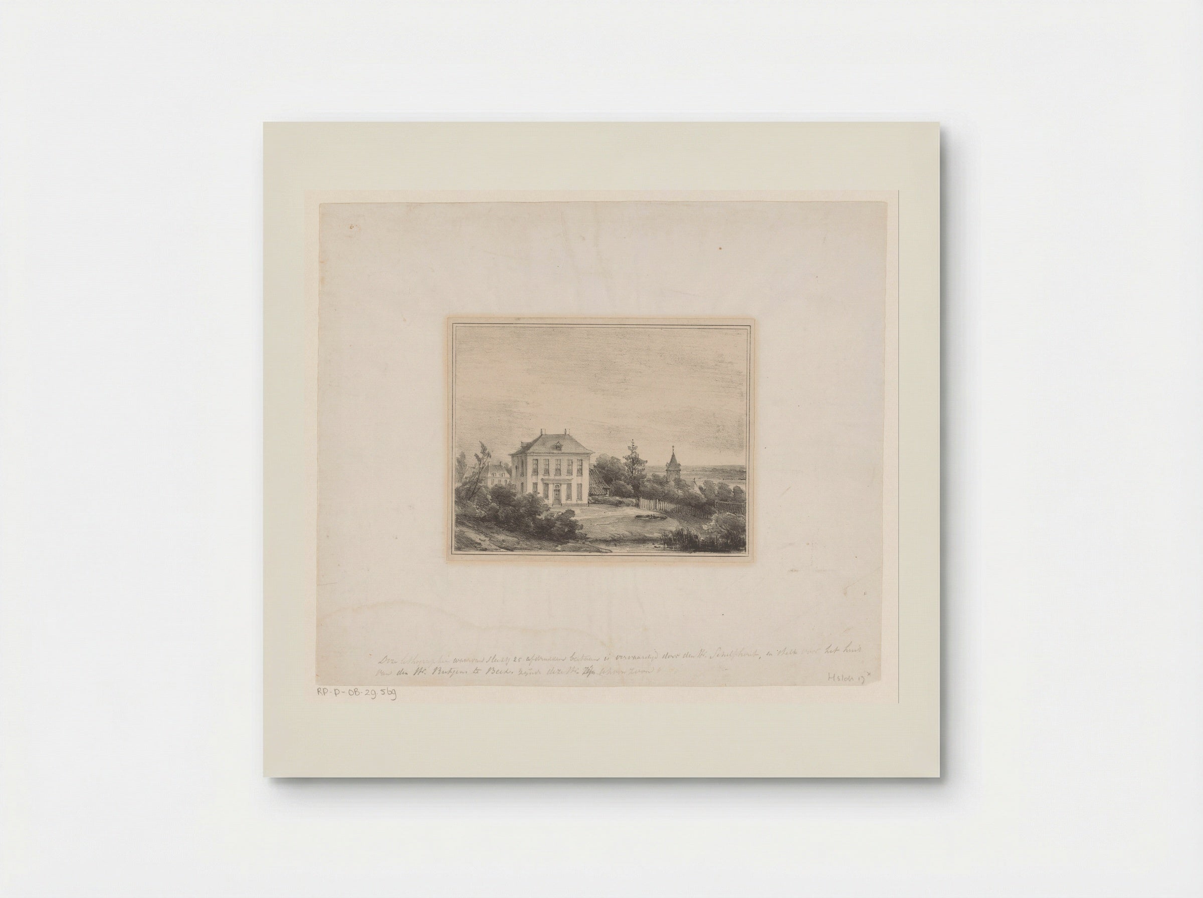 Huis van meneer Rutgers te Beek - Andreas Schelfhout - Poster