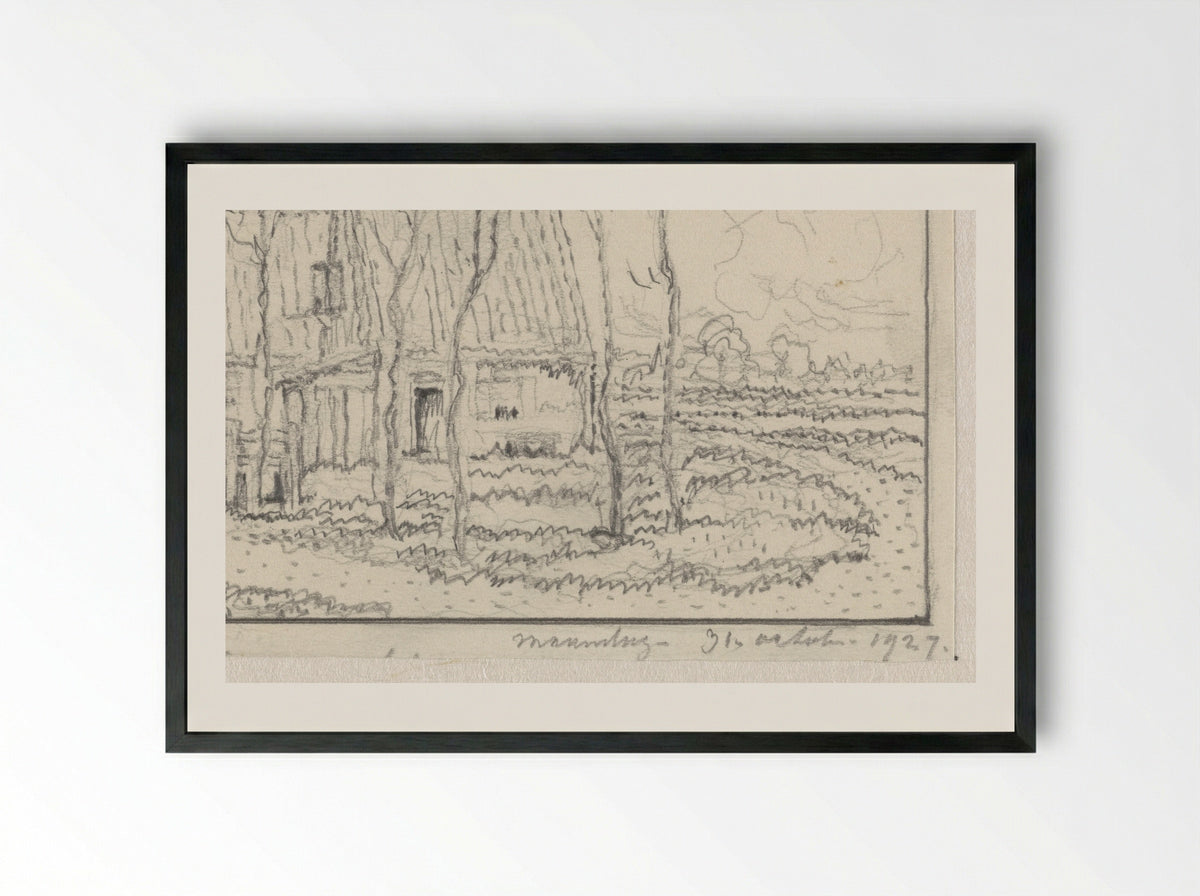 Huisjes - Herman Antonius van Daalhoff - Framed Print Black