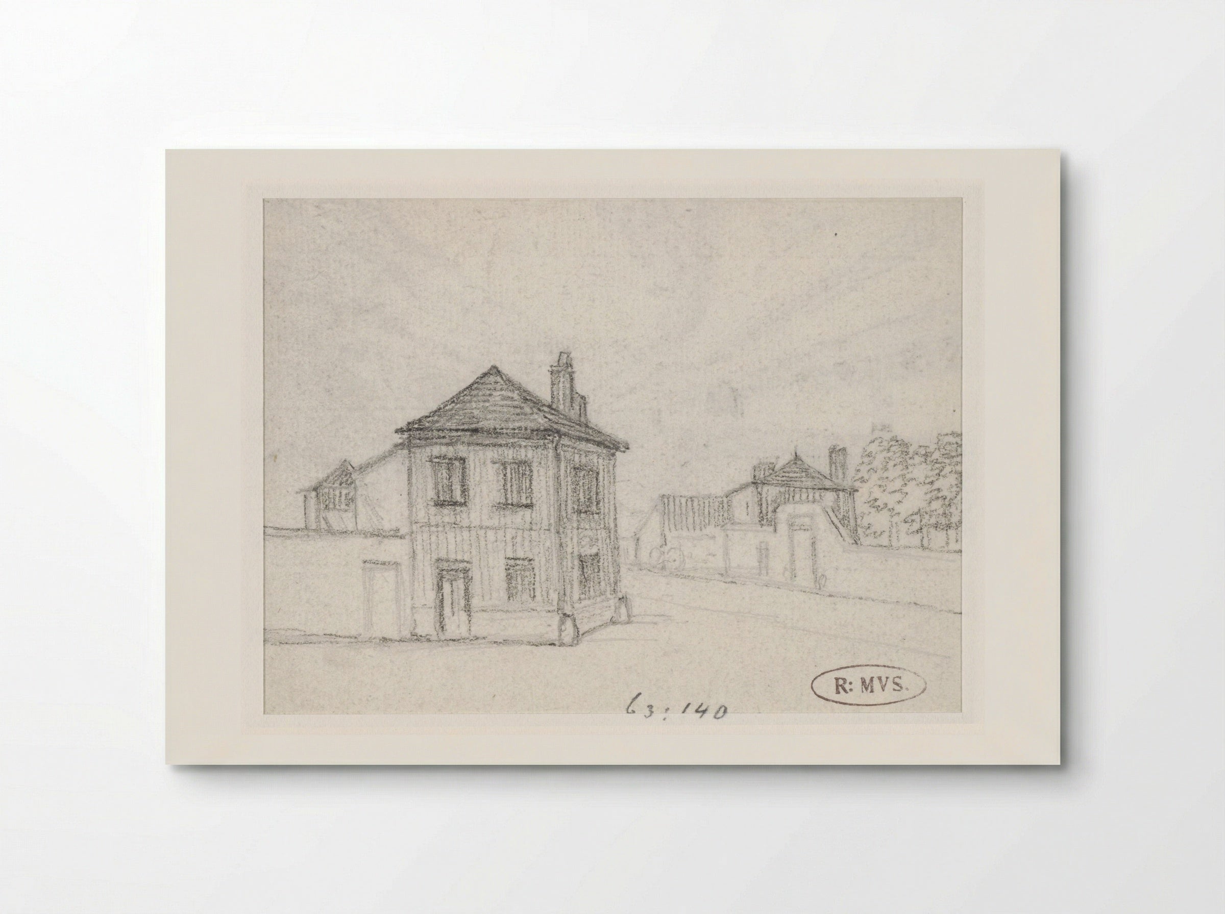 Huizen aan de rand van de stad - Georges Michel - Poster