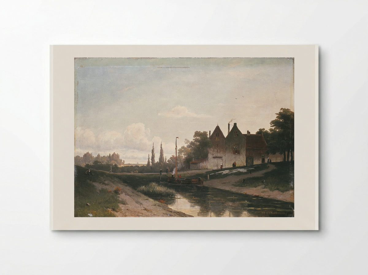 Huizen aan een kanaal - Jan Weissenbruch - Poster