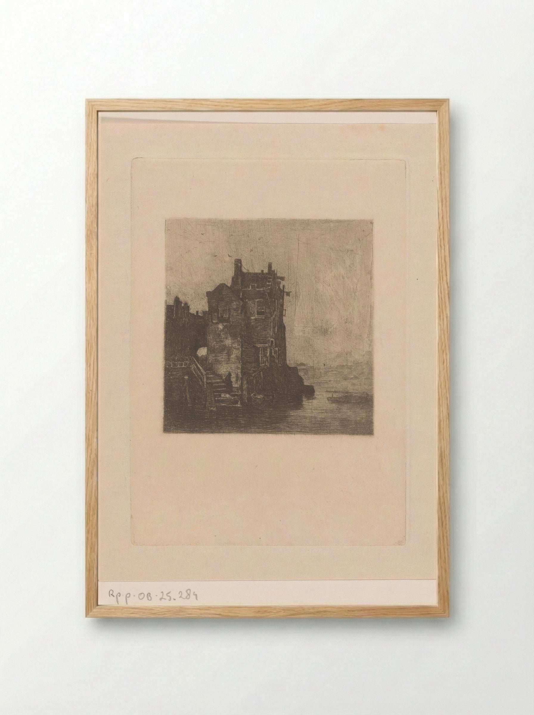 Huizen aan het water - Philip Zilcken - Framed Print Wood