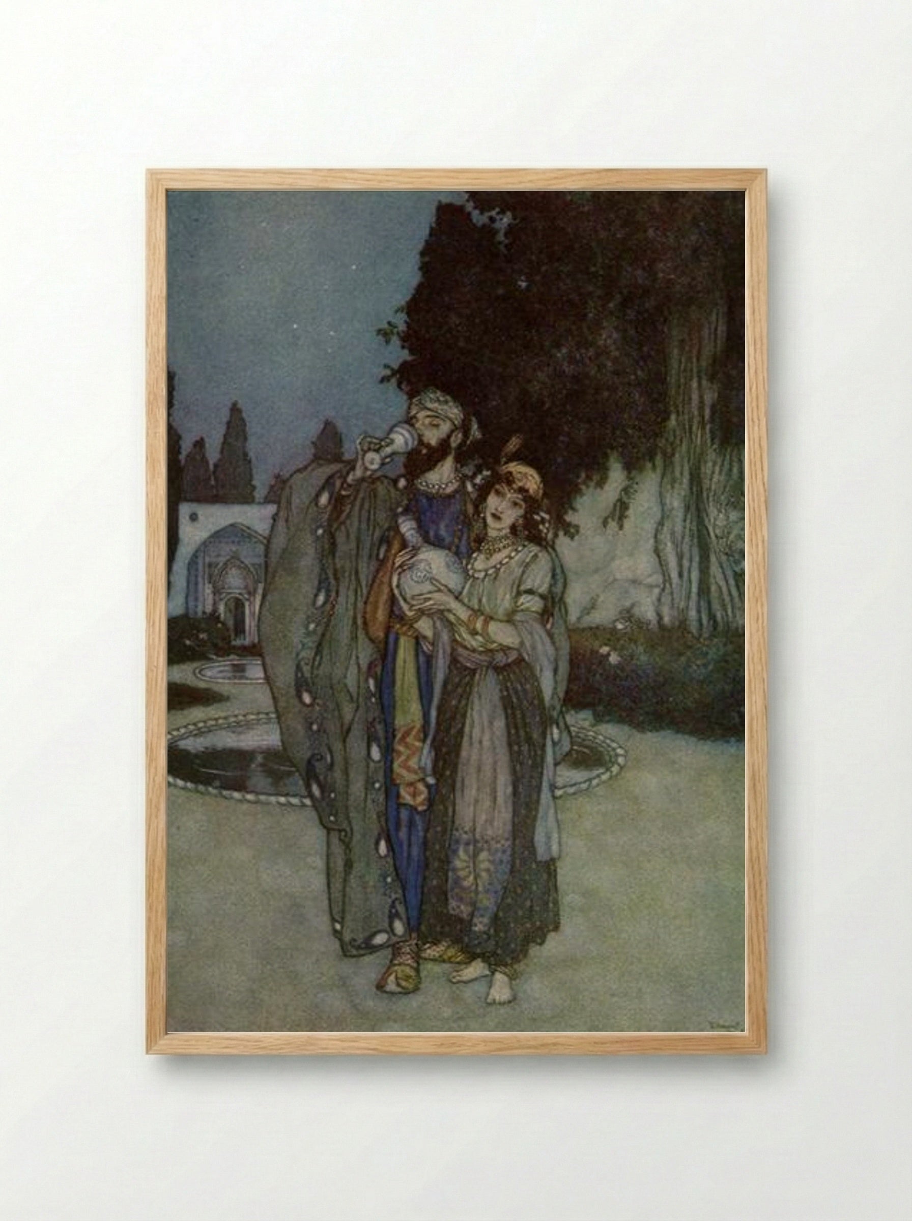 Human or Divine - Edmund Dulac - Framed Print Wood