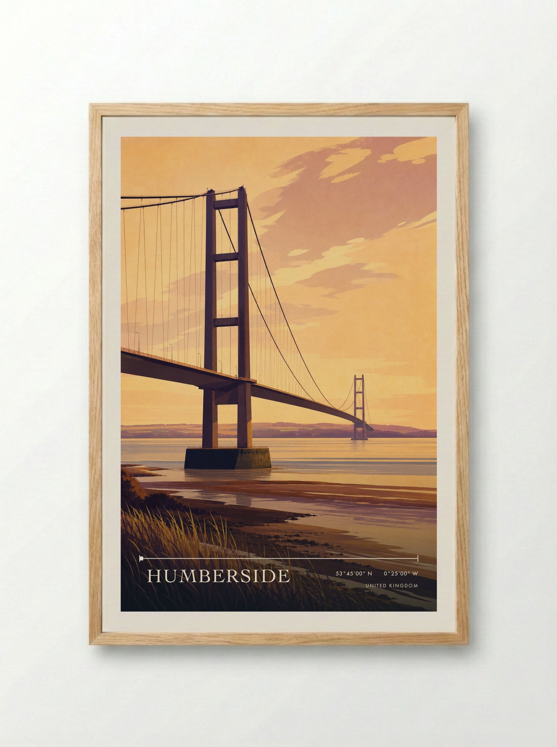 Humberside United Kingdom Travel Poster - Framed Print Wood