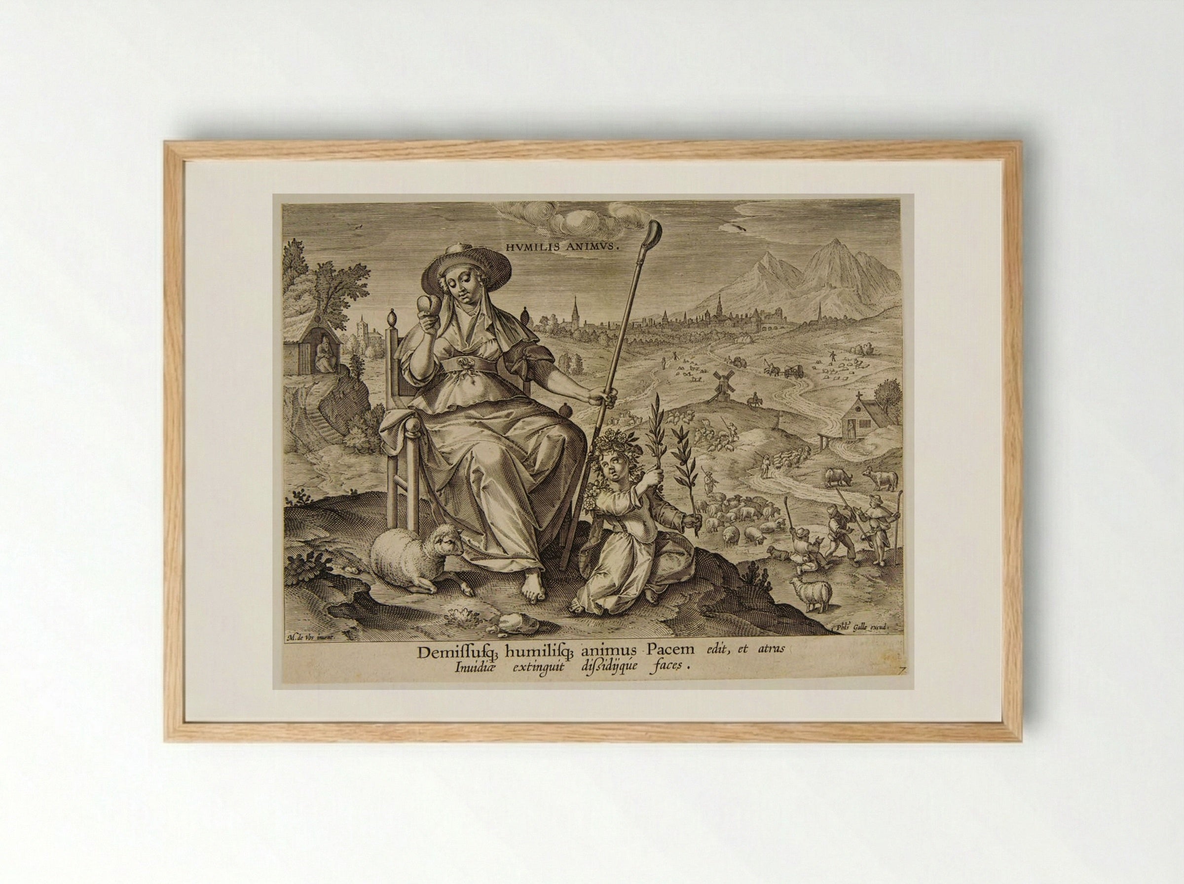 Humilis animus - Carel van Mallery - Framed Print Wood