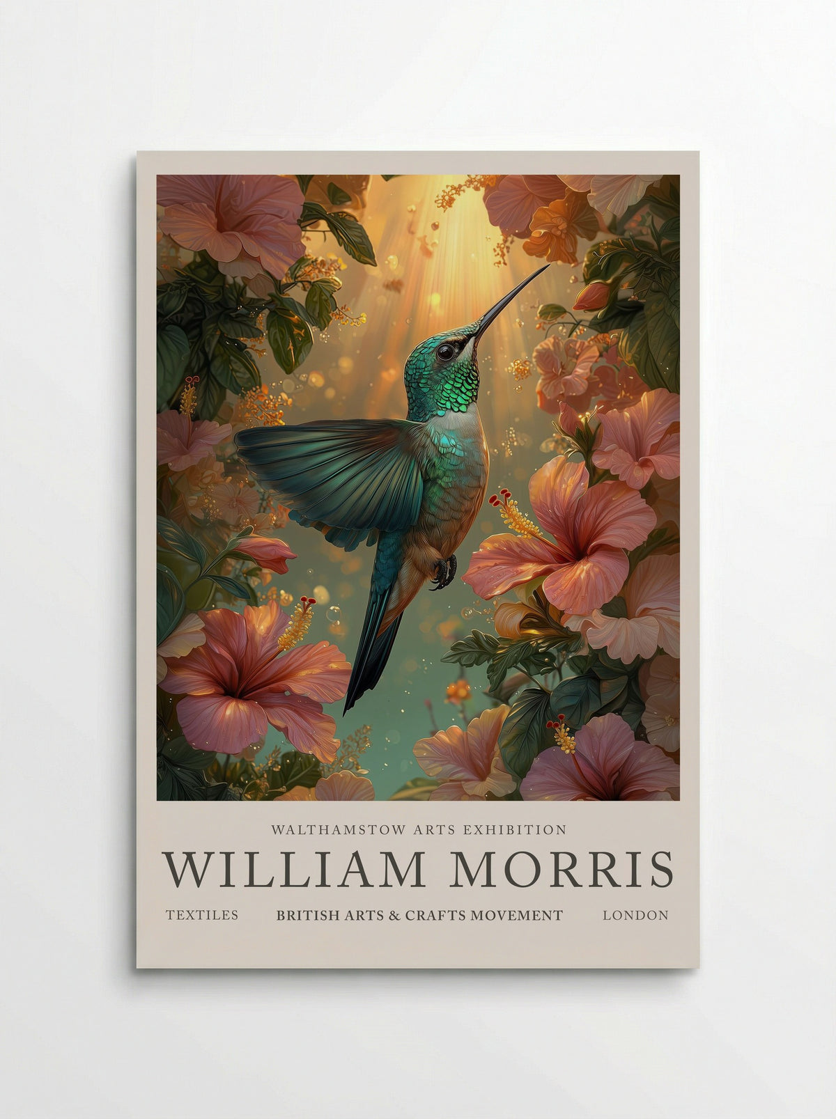 Hummingbird Halo - William Morris - Poster
