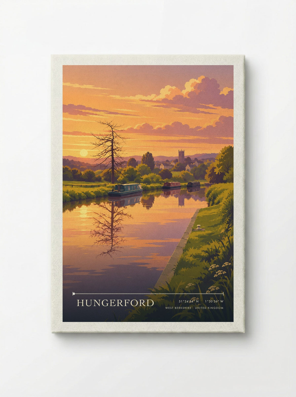 Hungerford, West Berkshire | Travel Poster - Canvas
