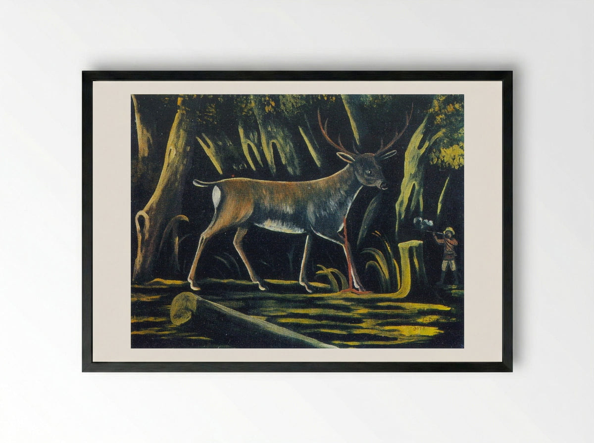 Hunter - Niko Pirosmani - Framed Print Black