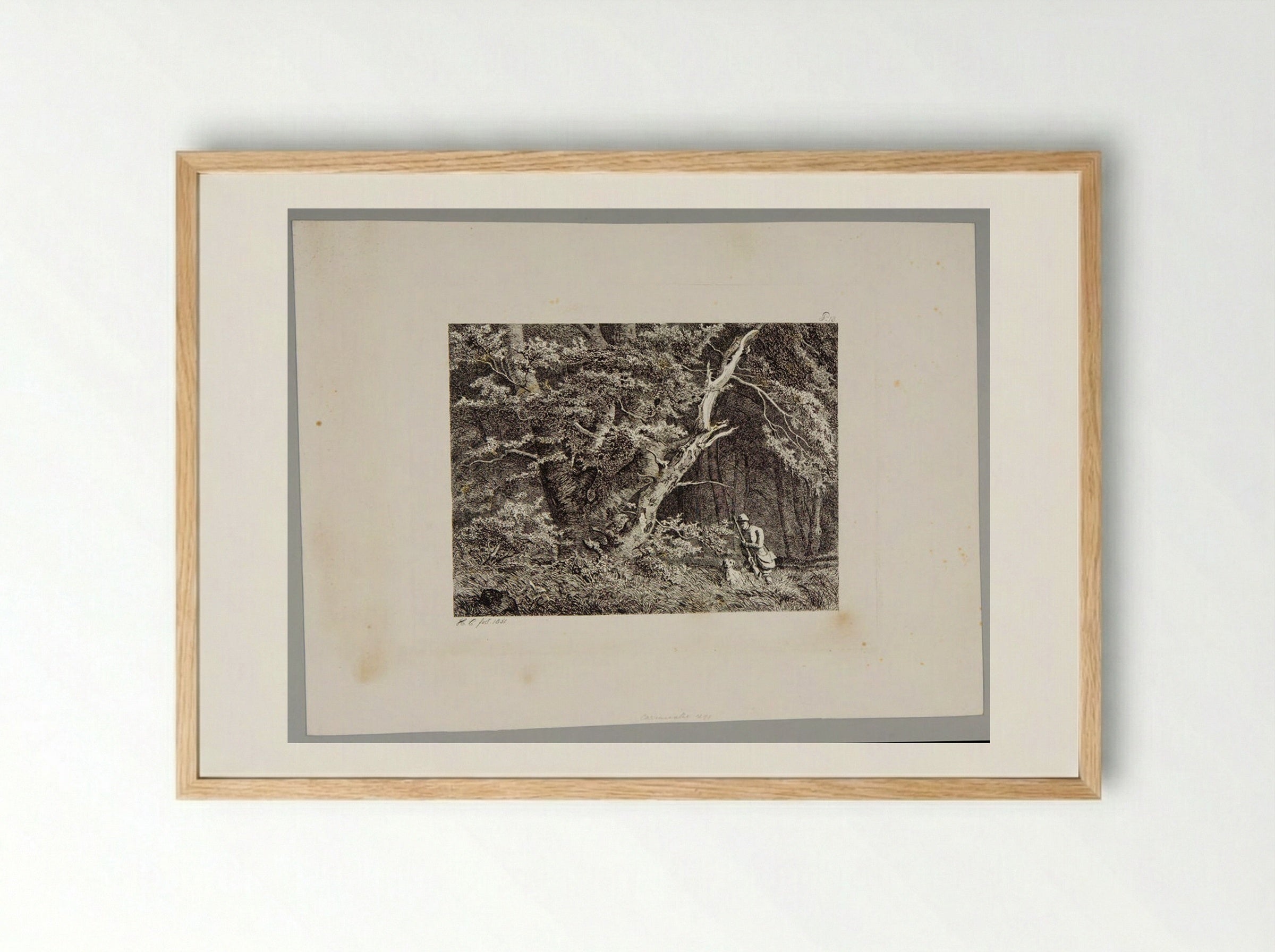 Hunter - Johann Hermann Carmiencke - Framed Print Wood