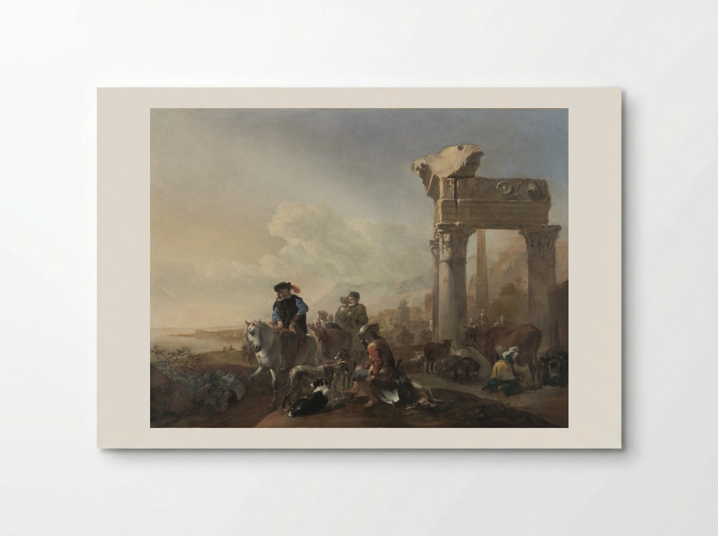 Hunters Near Ruins - Jan Baptist Weenix - Poster