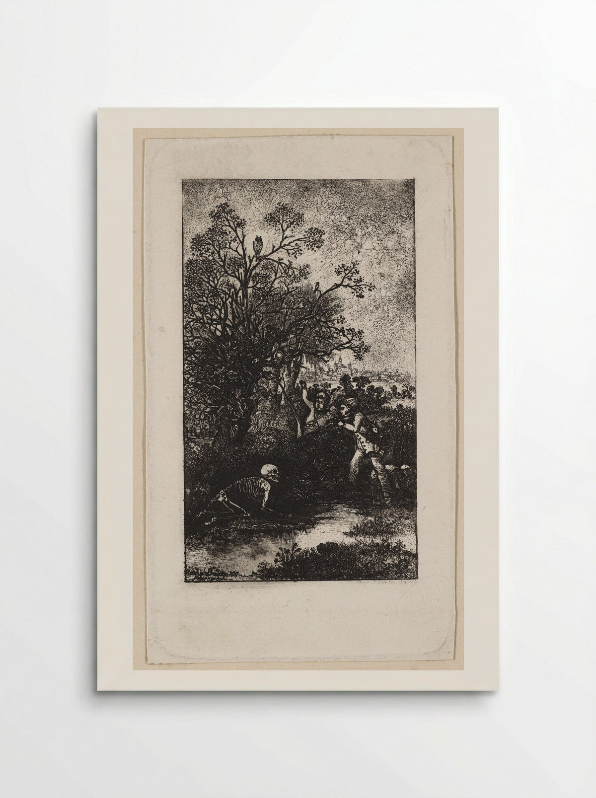 Hunters Surprised by Death - Rodolphe Bresdin - Poster