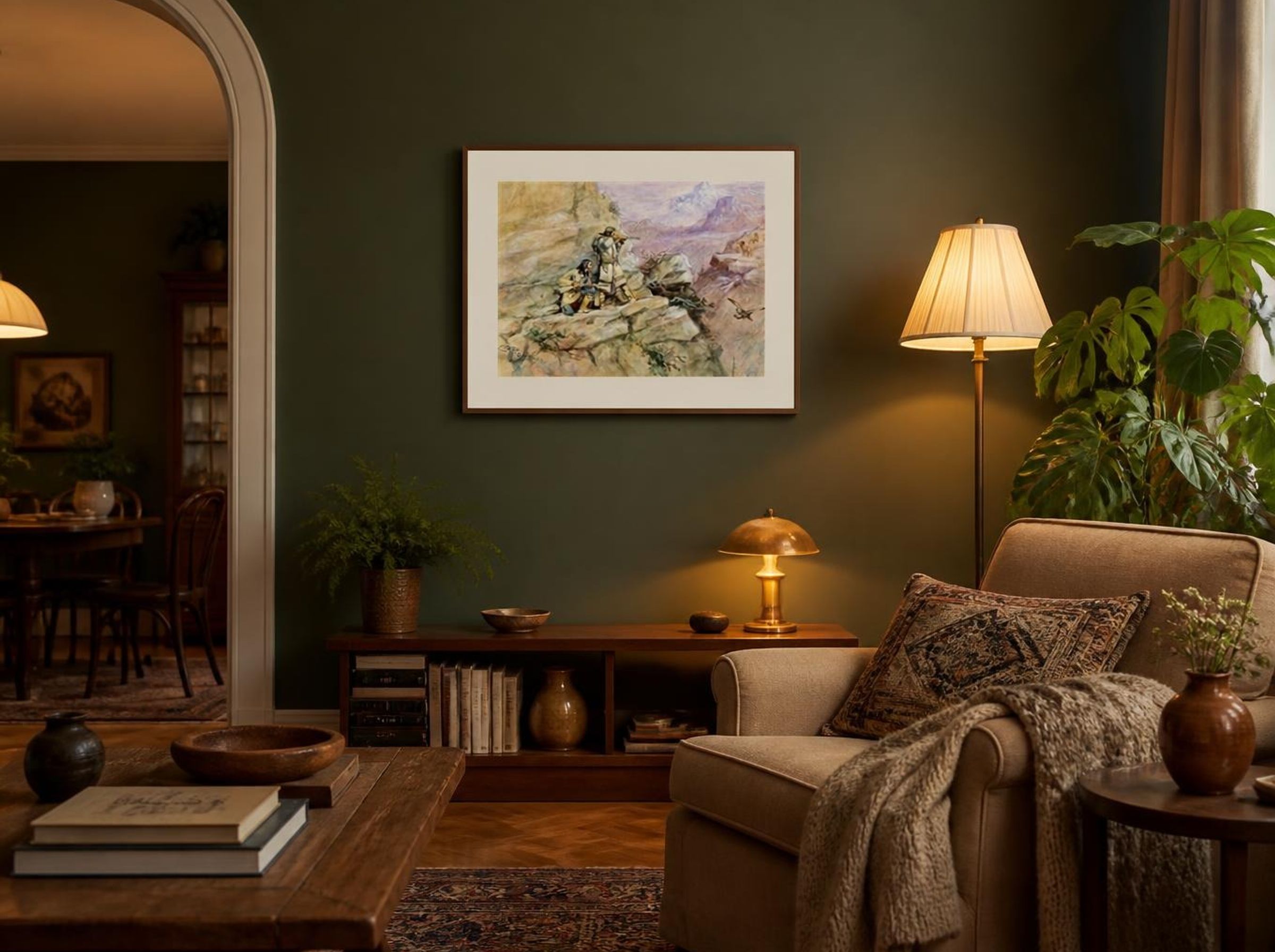 Hunting Big Horn Sheep - Charles M. Russell - Lifestyle