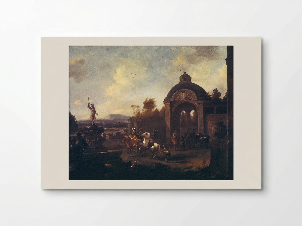 Hunting Party at a Fountain - Pieter Wouwerman - Poster