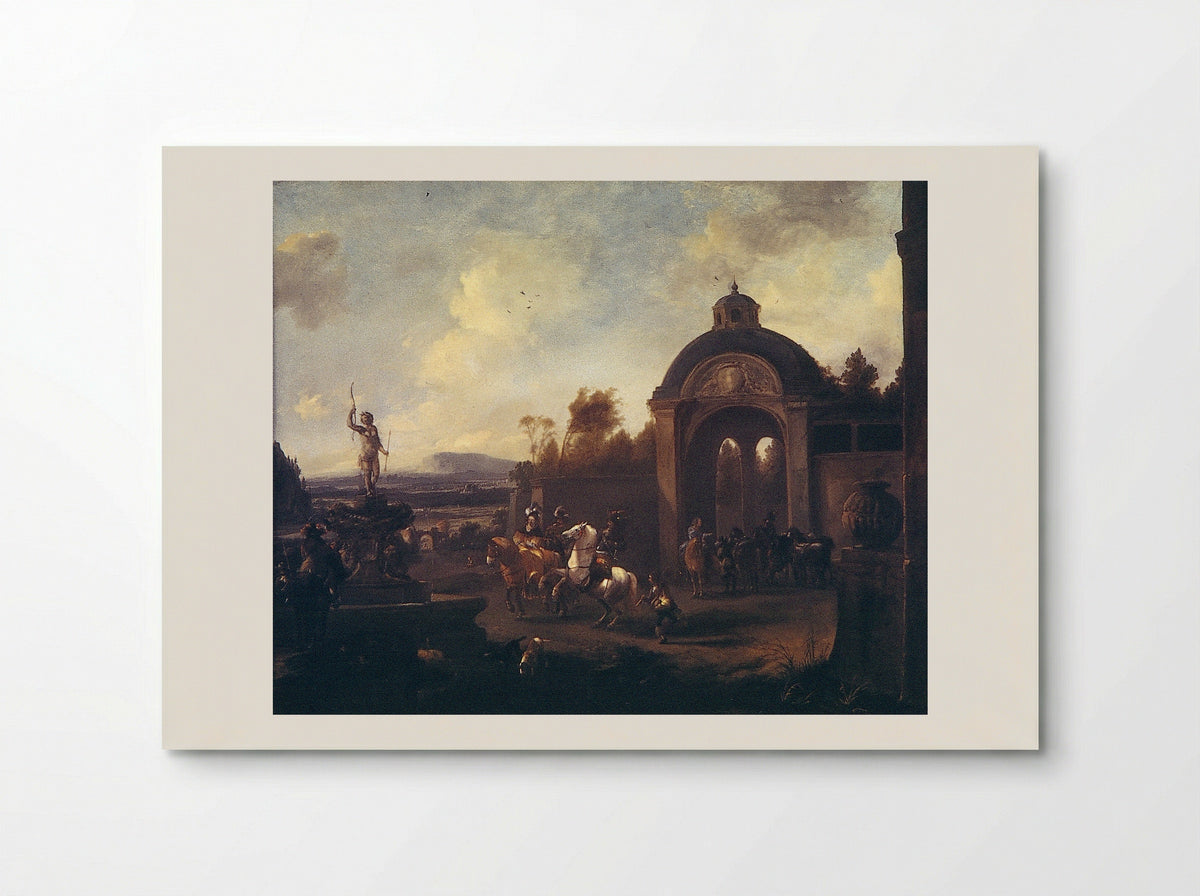 Hunting Party at a Fountain - Pieter Wouwerman - Poster