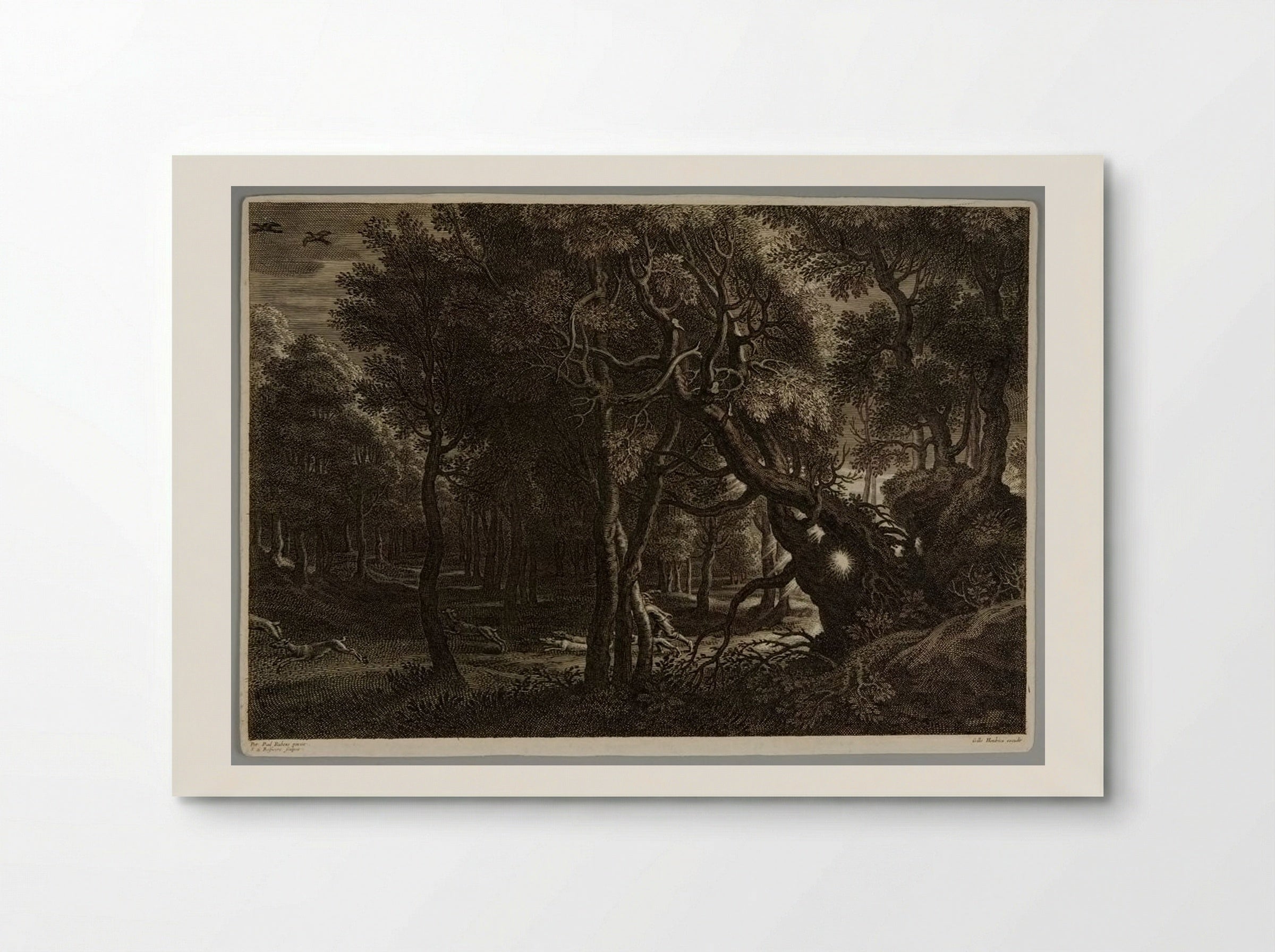 Hunting Scene in a Forest - Schelte Adamsz. Bolswert - Poster