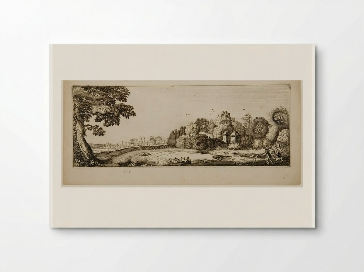 Huntsmen with Hounds near a Farm - Jan van de Velde II - Poster