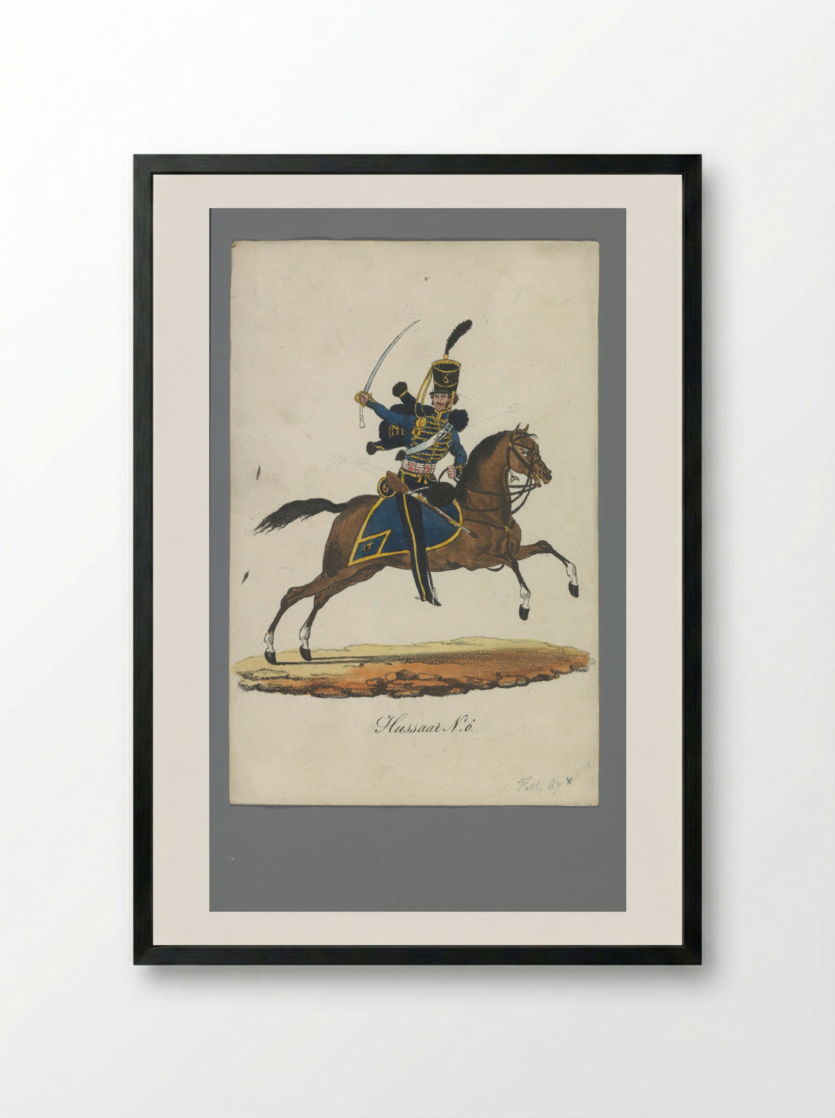 Hussaar No. 6 - Johannes Paulus Houtman - Framed Print Black