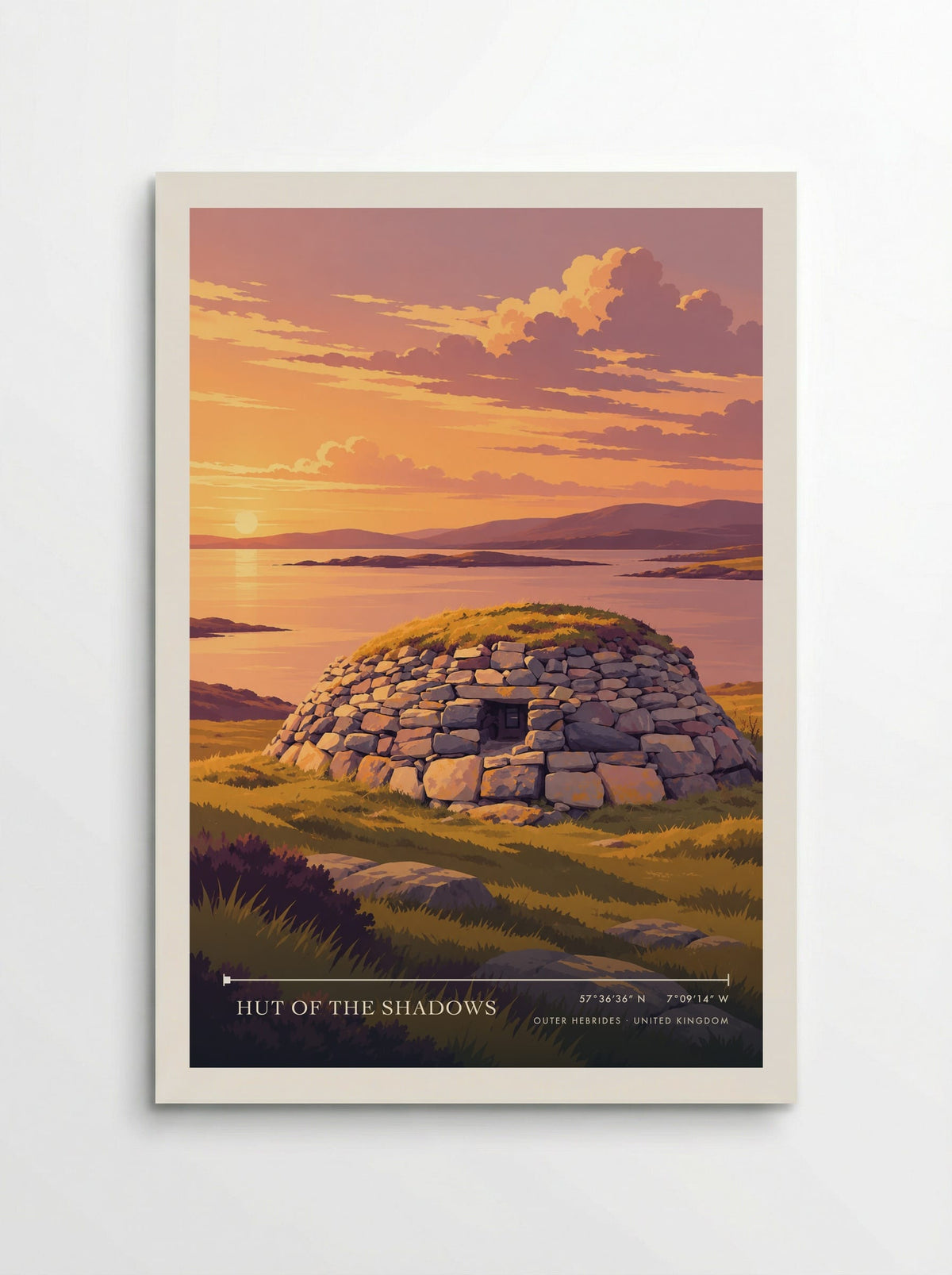 Hut of the Shadows, Outer Hebrides | Travel Poster - Poster