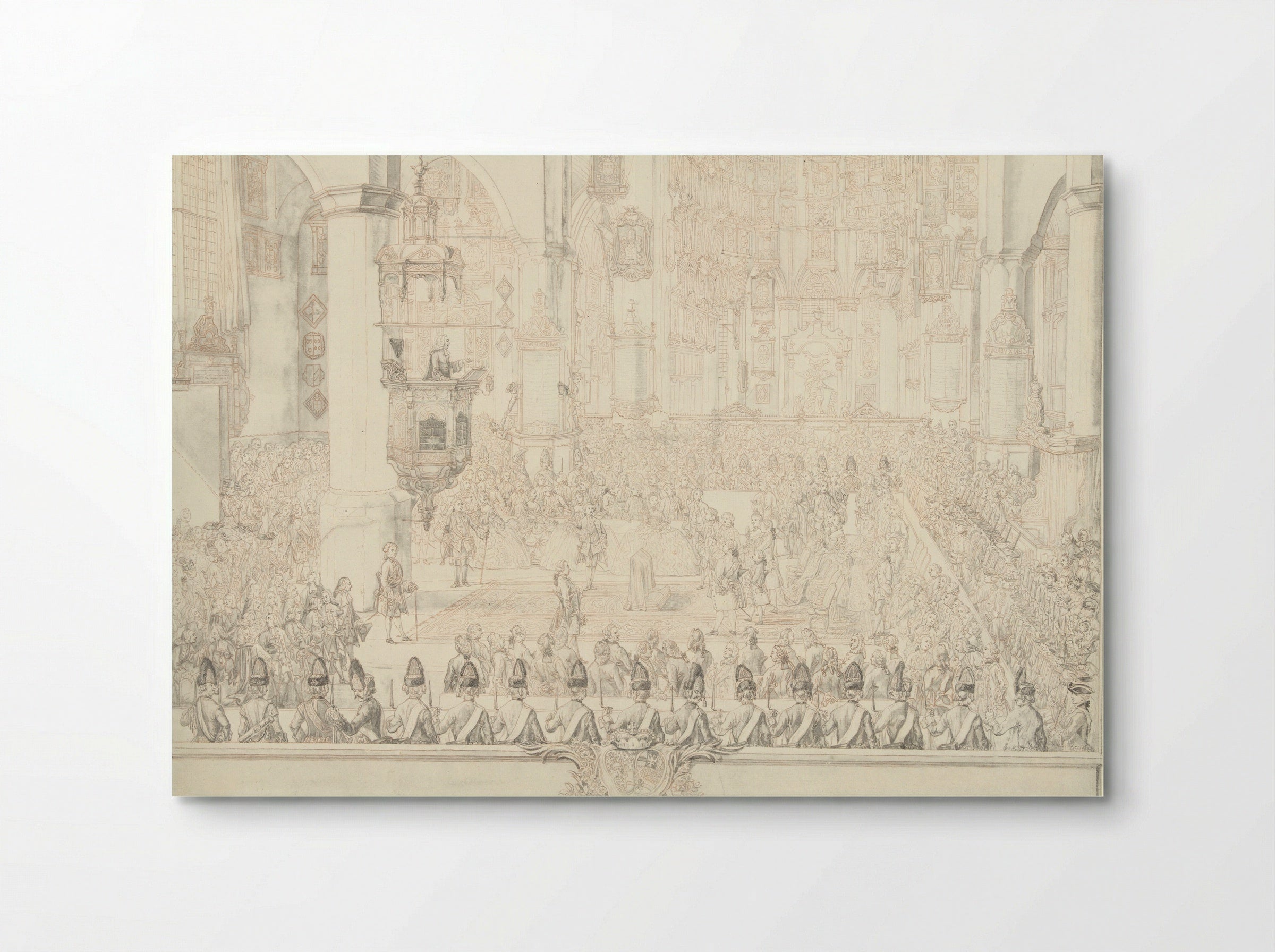 Huwelijk van Karel Christiaan van Nassau-Weilburg met prinses Carolina - Tethart Philip Christian Haag - Poster
