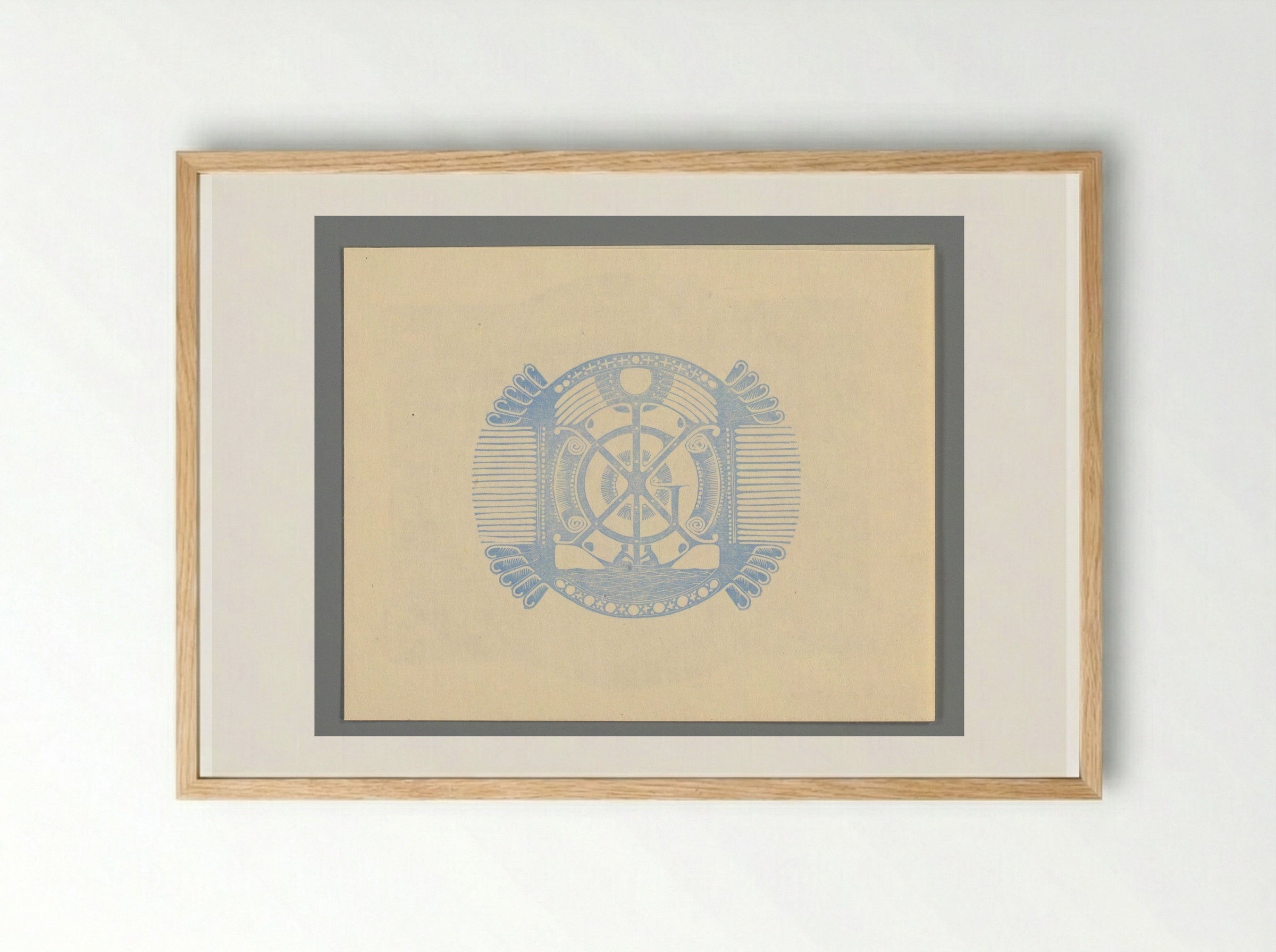 Huwelijksaankondiging van Cato Gruntke en Carl G.B. Knauff - Karel Petrus Cornelis de Bazel - Framed Print Wood