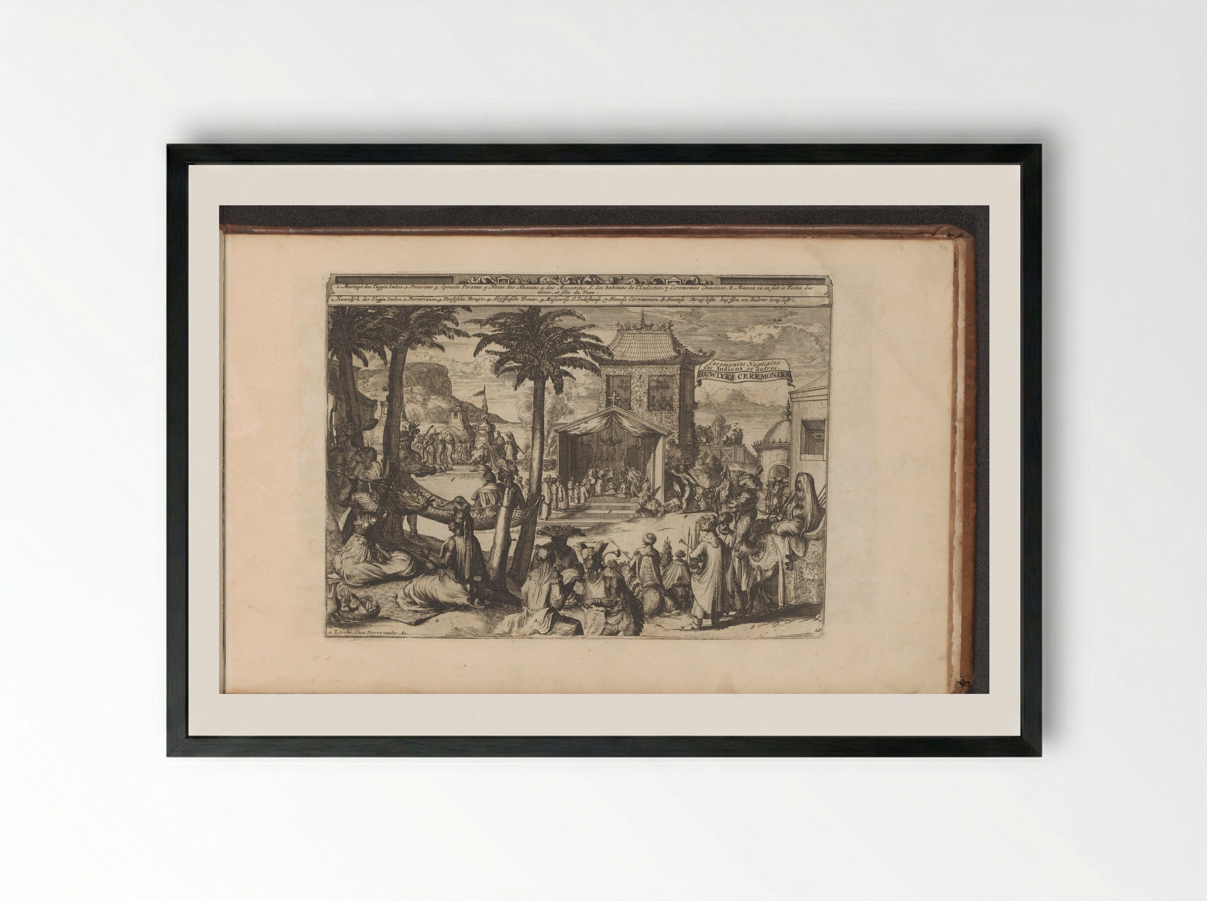 Huwelijksceremonieën - Romeyn de Hooghe - Framed Print Black