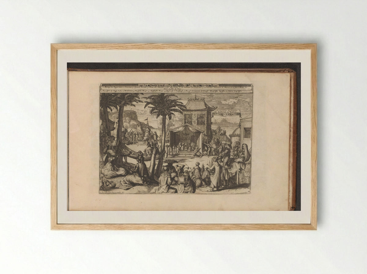 Huwelijksceremonieën - Romeyn de Hooghe - Framed Print Wood