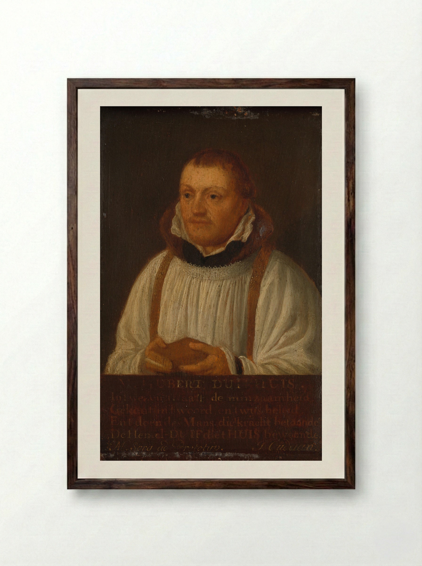 Huybert Duyfhuys - Hendrick Martensz Sorgh - Framed Print Dark Wood