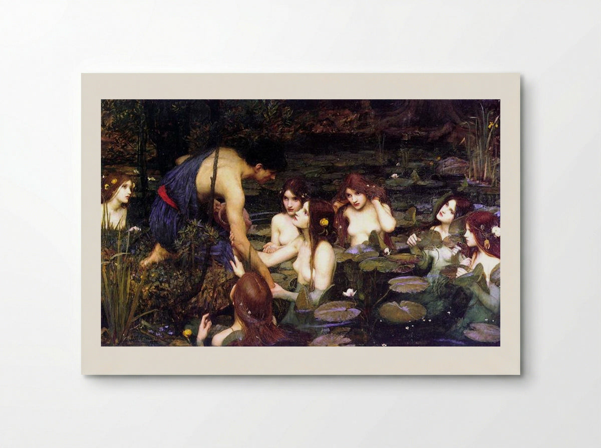 Hylas and the Nymphs - John William Waterhouse - Poster