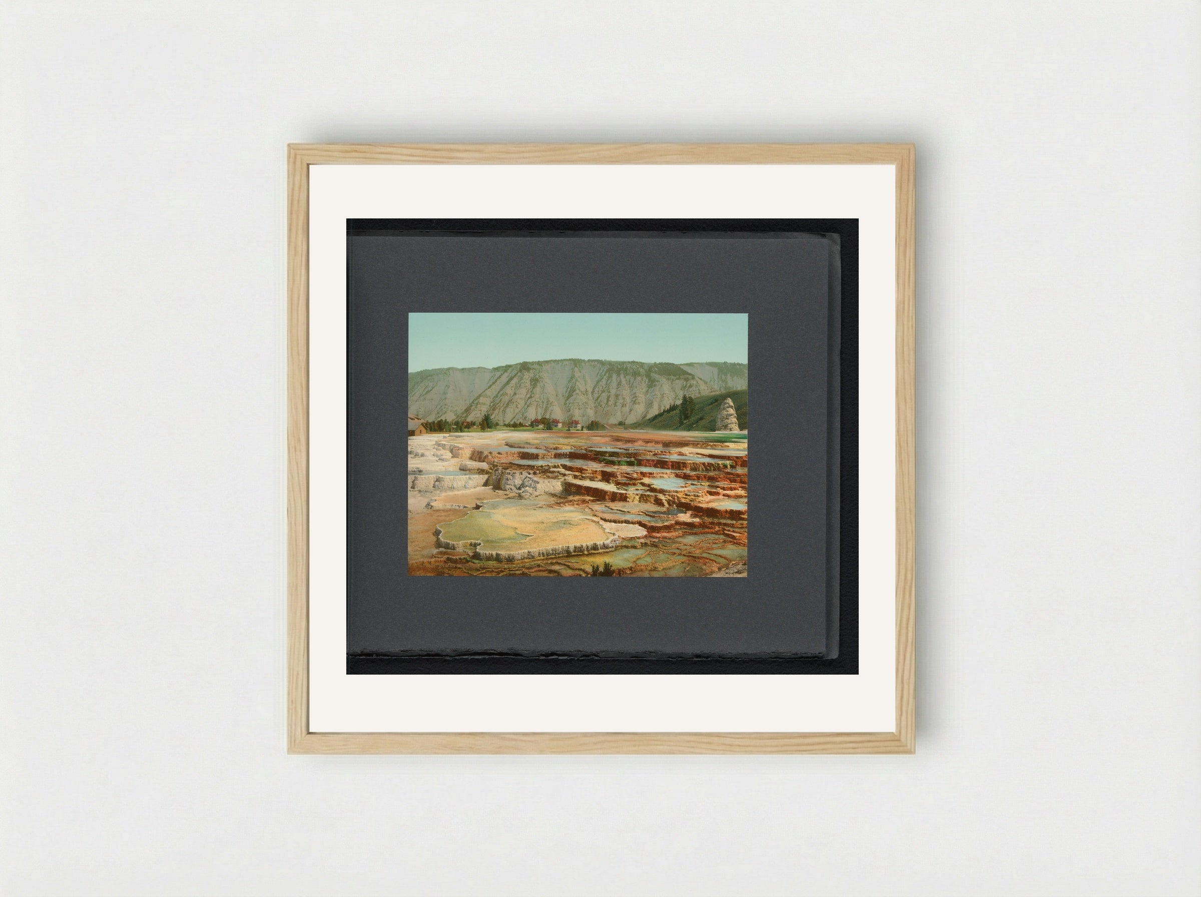 Hymen Terrace, Yellowstone National Park - William Henry Jackson - Framed Print Wood