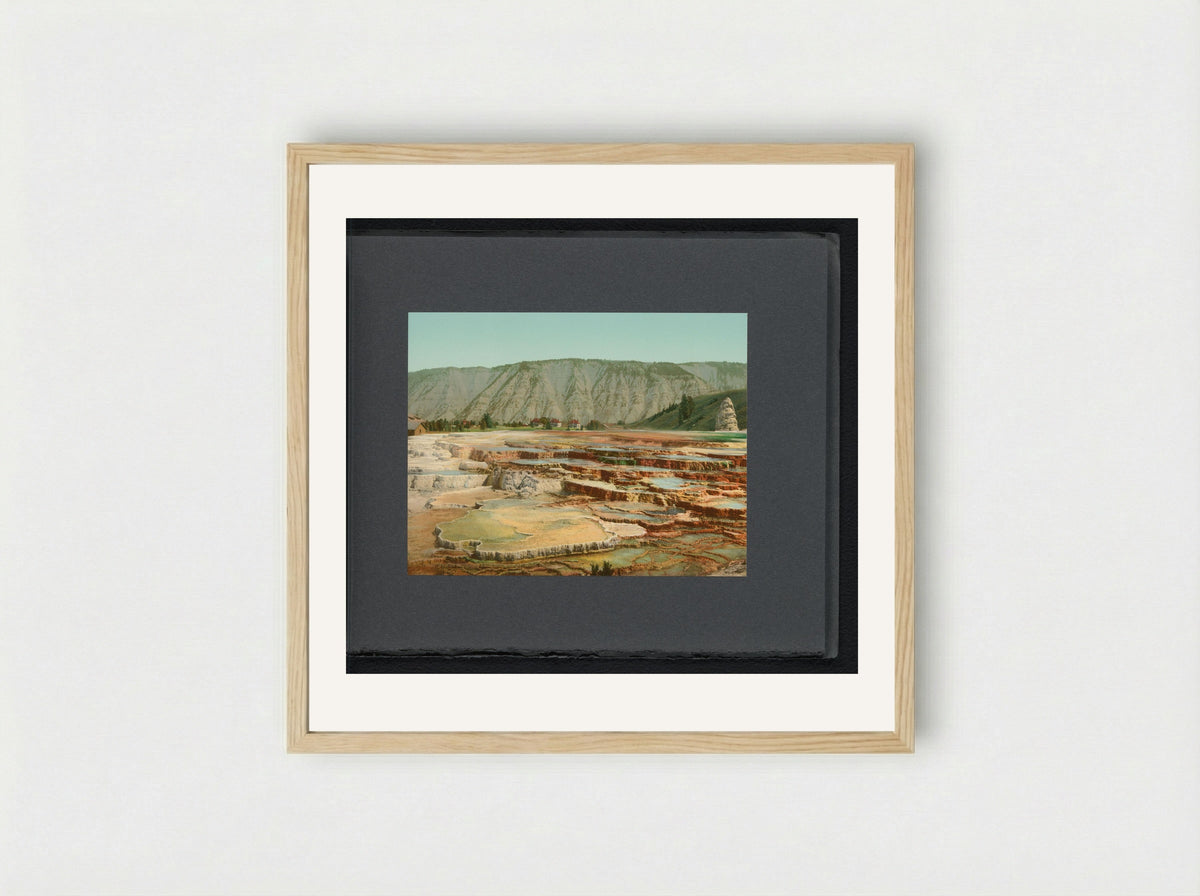 Hymen Terrace, Yellowstone National Park - William Henry Jackson - Framed Print Wood