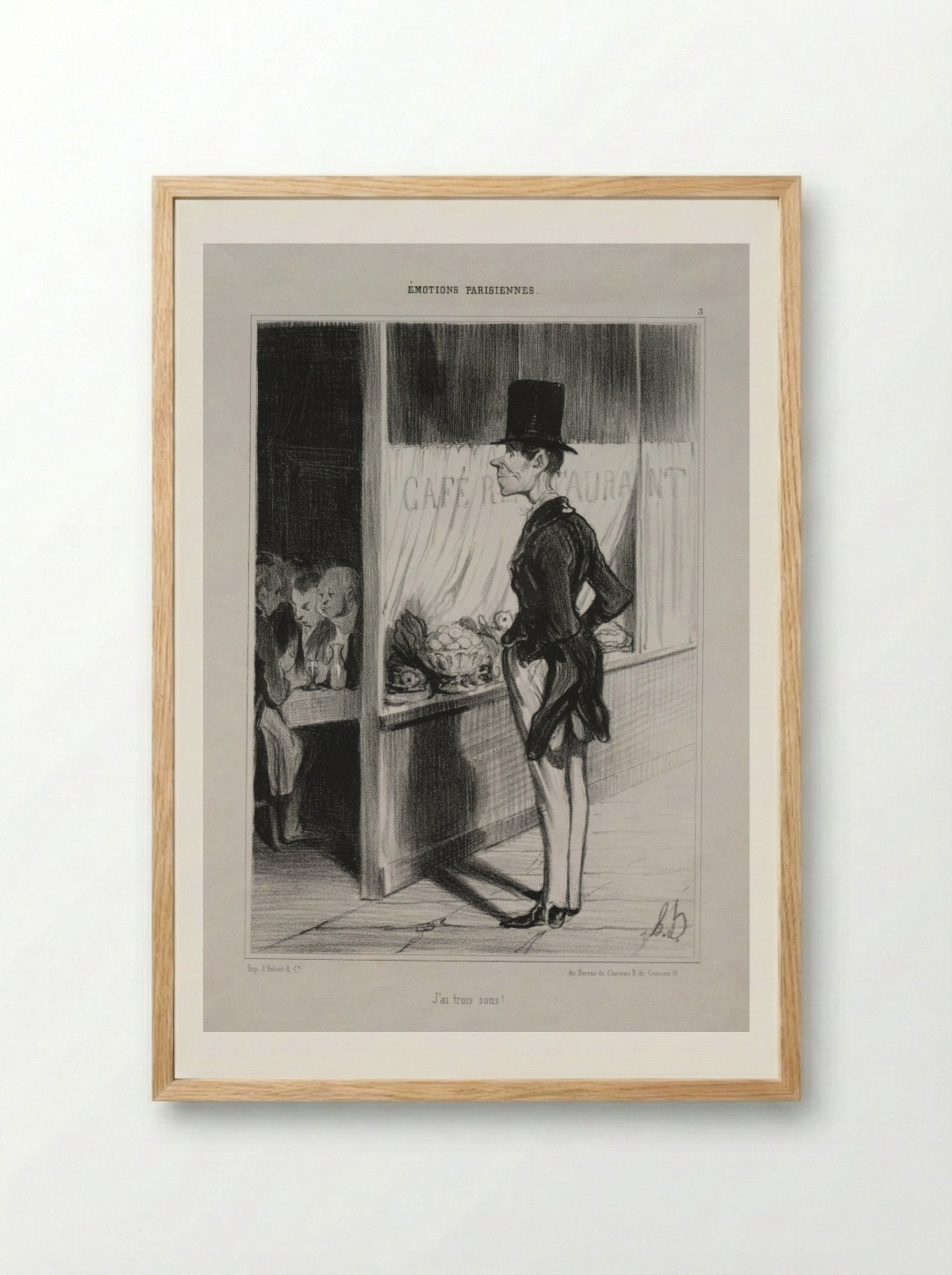 I Have Three Sous! - Honoré Daumier - Framed Print Wood