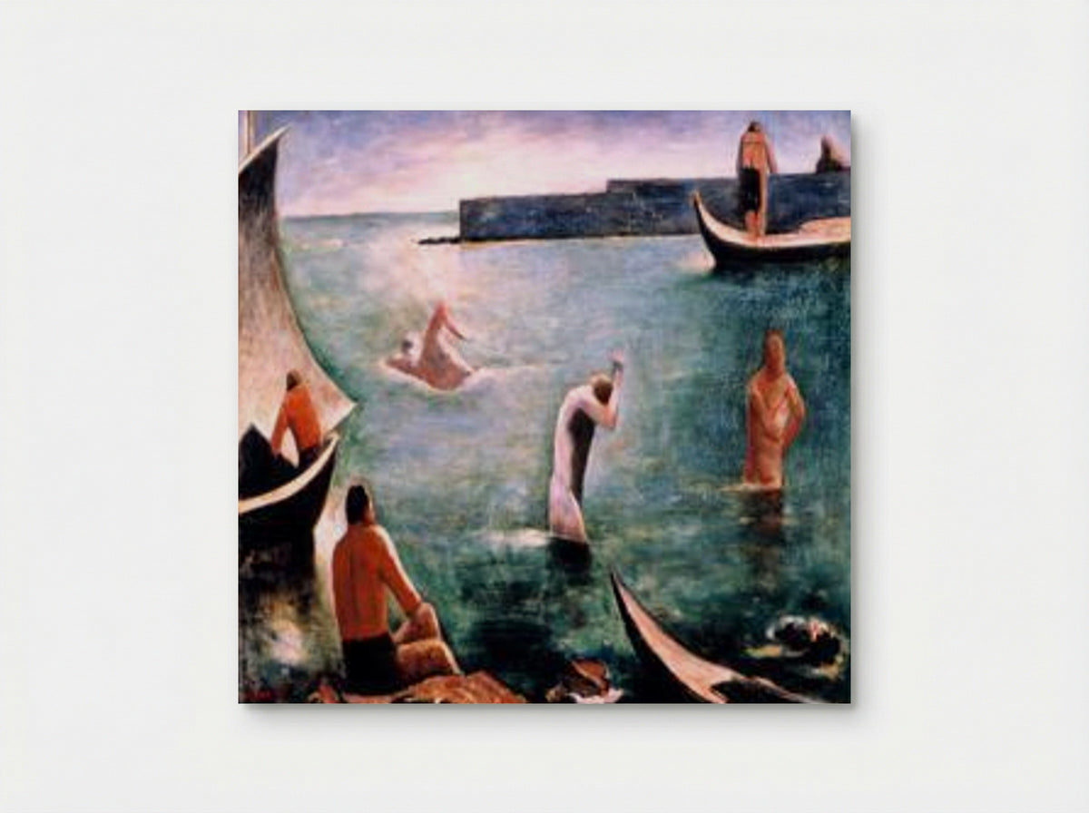 I nuotatori (The Swimmers) - Carlo Carrà - Poster