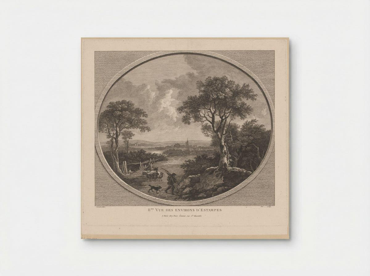 IIme Vue des Environs d'Estampes - Nicolas Ponce - Poster