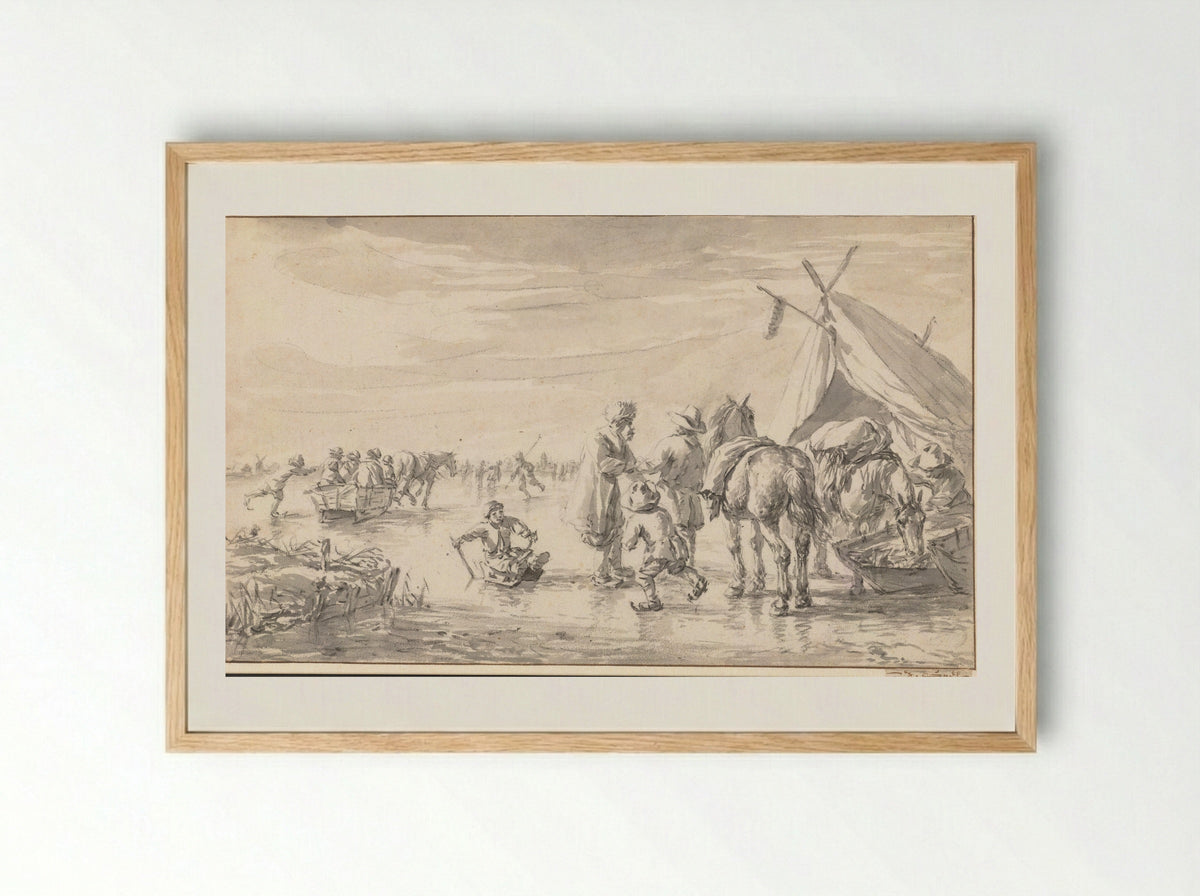 IJsgezicht (Ice Scene) - Barent Gael - Framed Print Wood