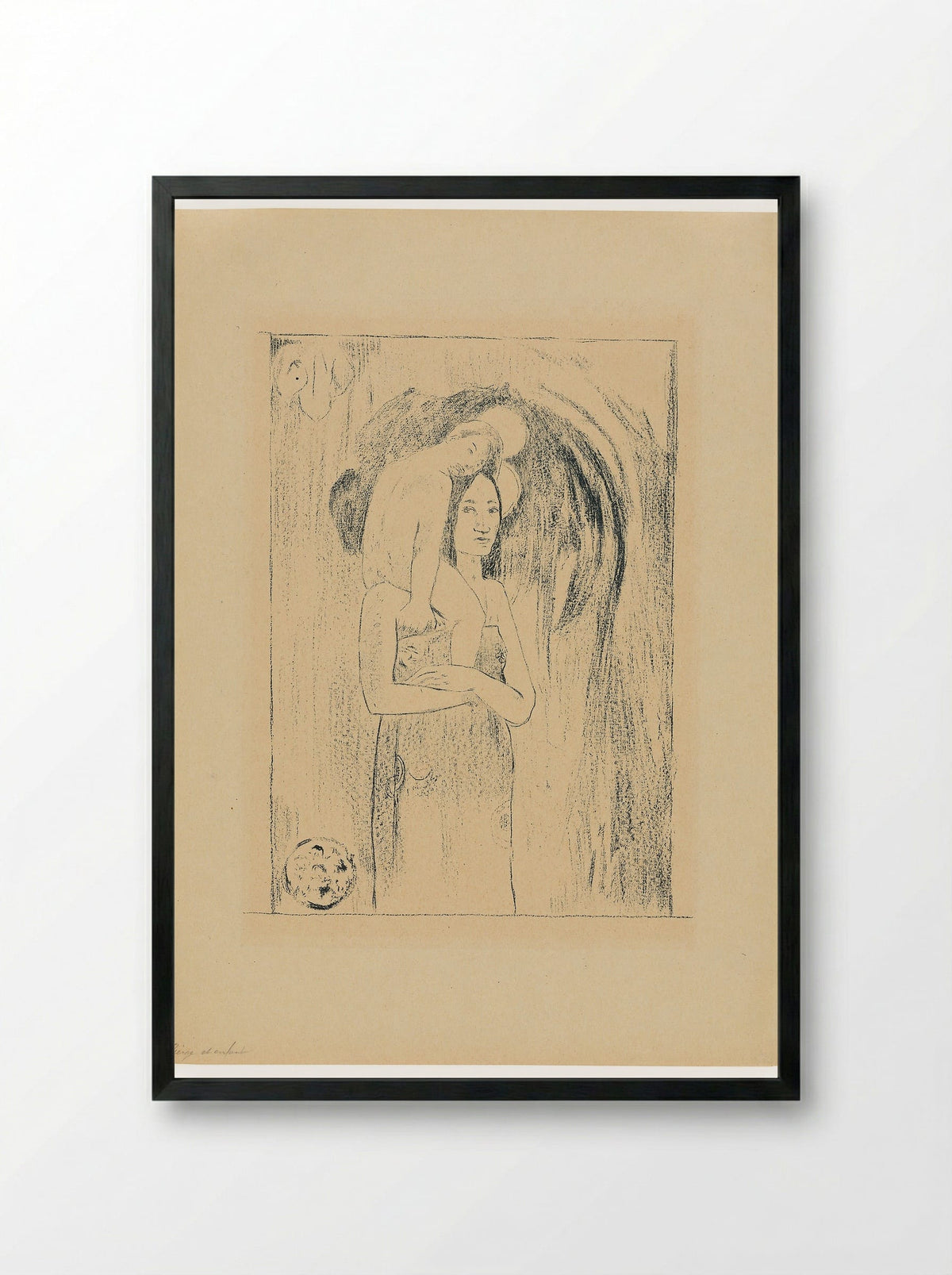 Ia Orana Maria (Hail Mary) - Paul Gauguin - Framed Print Black