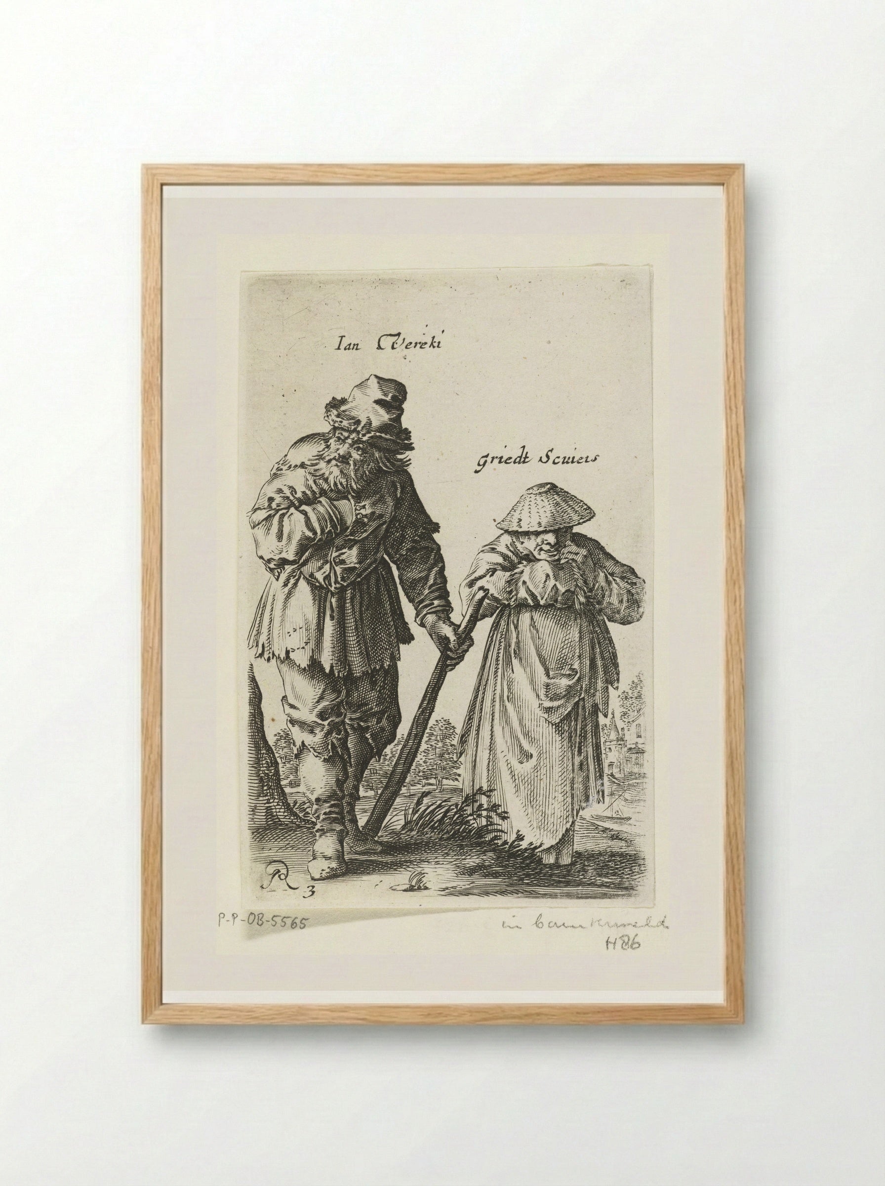 Ian Vereki and Griedt Scuiers - Salomon Savery - Framed Print Wood