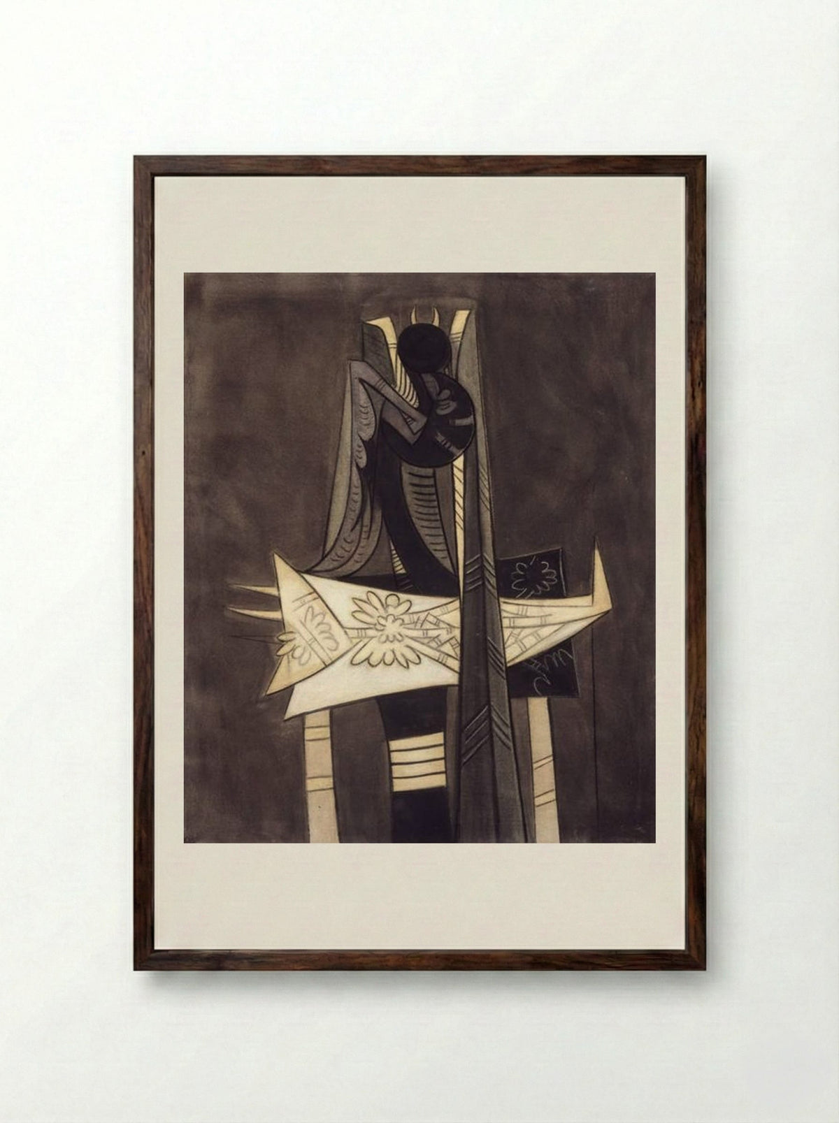 Ibaye - Wifredo Lam - Framed Print Dark Wood
