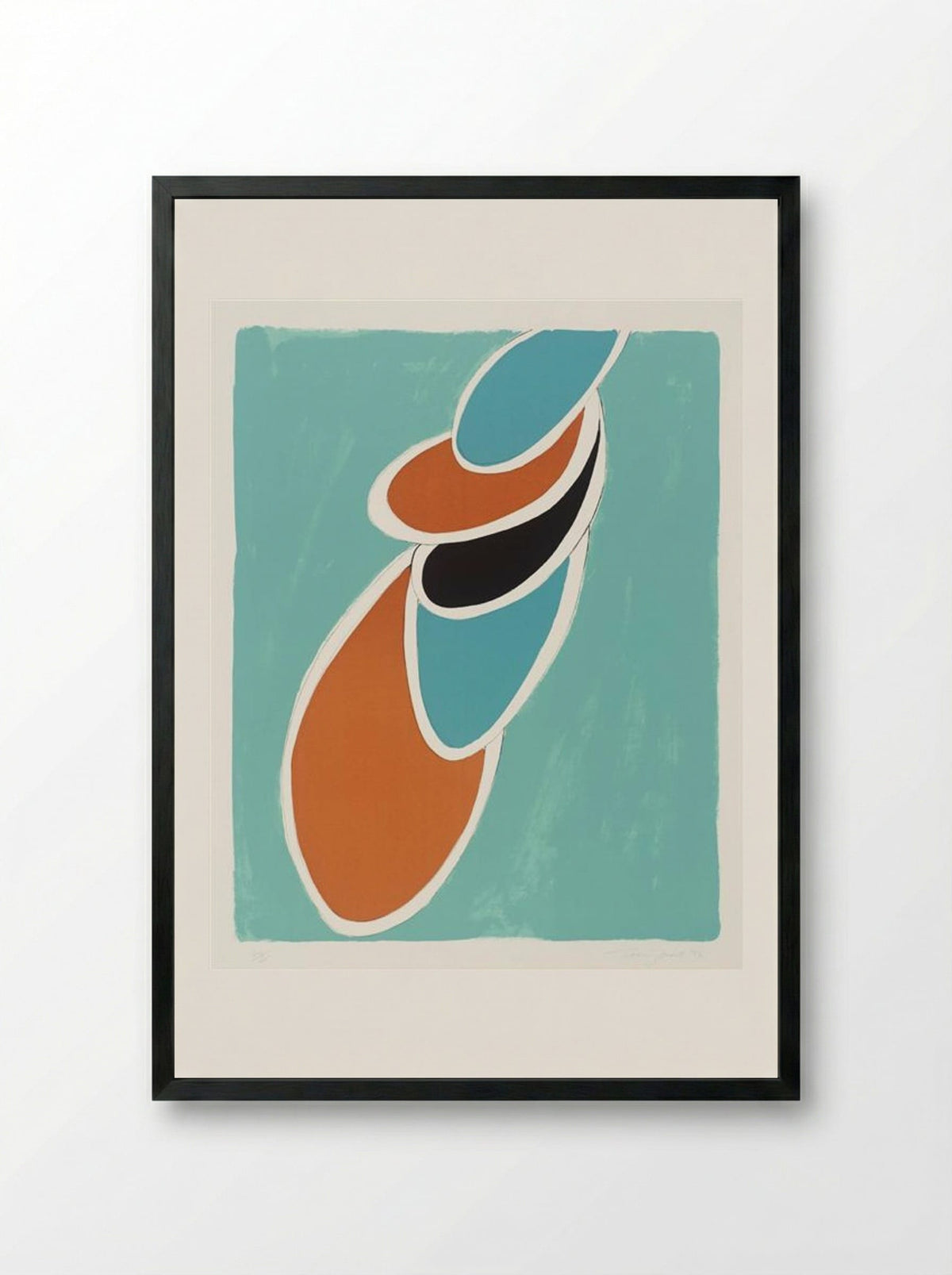 Ice Blue - Terry Frost - Framed Print Black