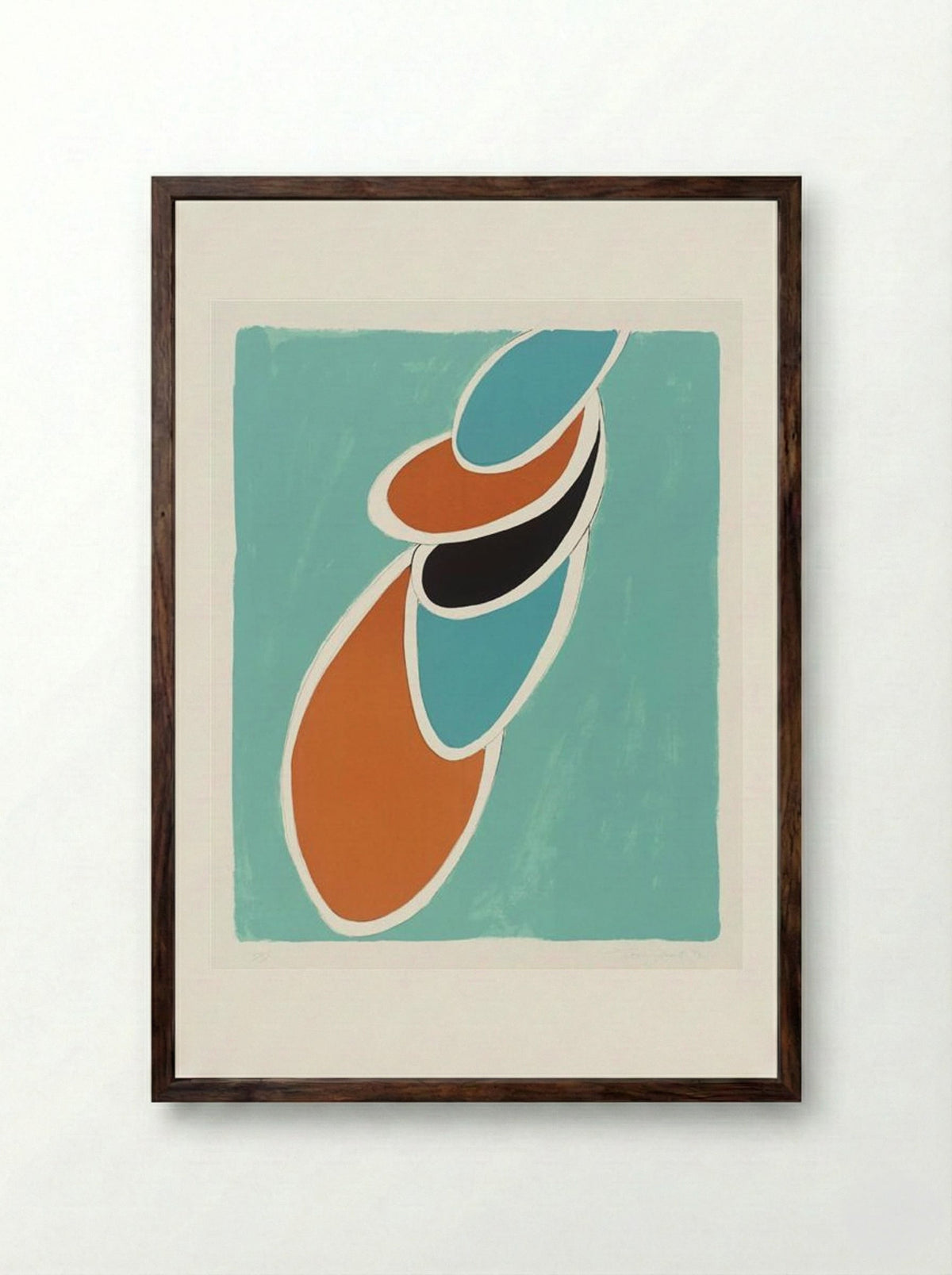 Ice Blue - Terry Frost - Framed Print Dark Wood