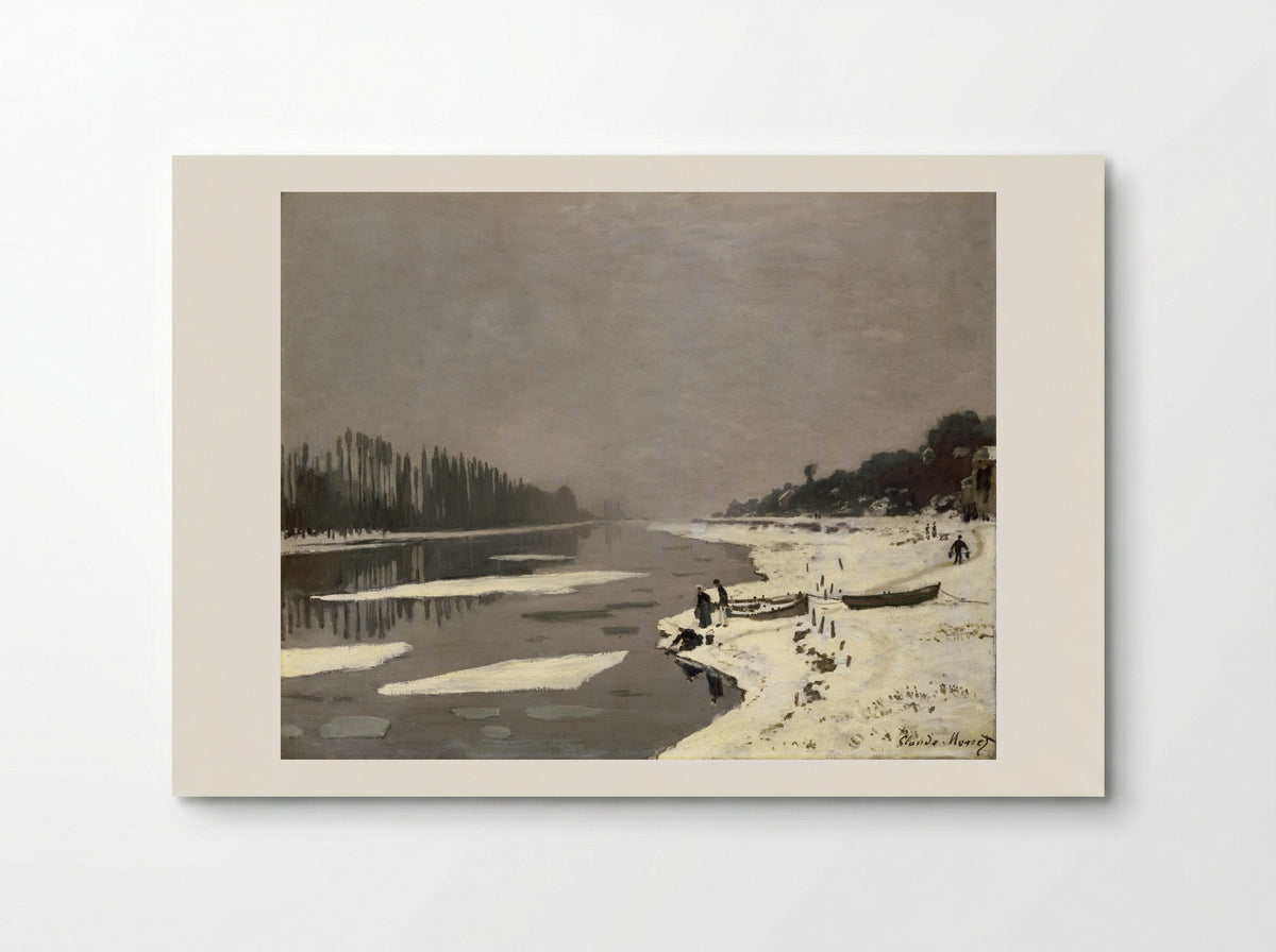 Ice Floes on the Seine at Bougival - Claude Monet - Poster