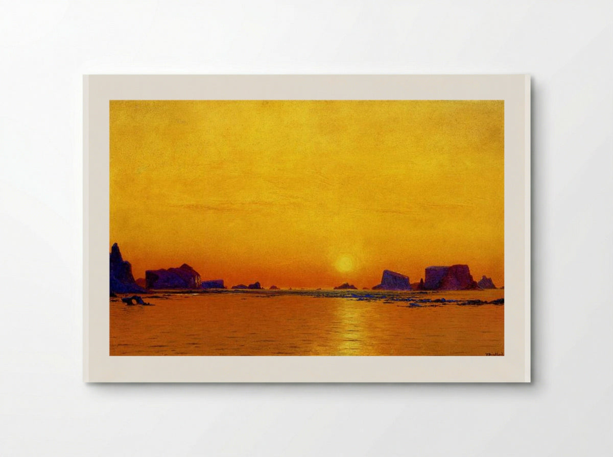Ice Floes under the Midnight Sun - William Bradford - Poster