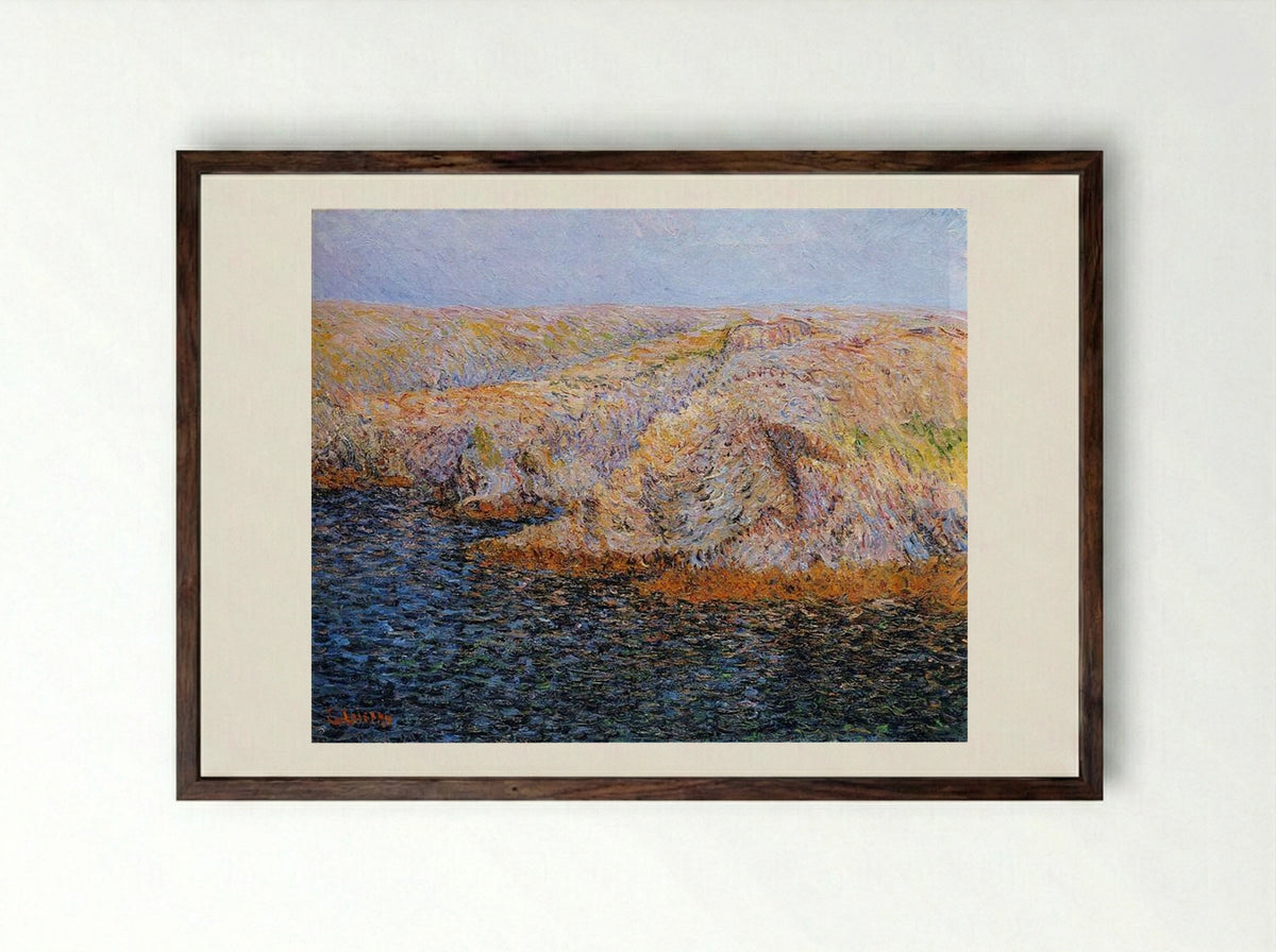 Ice on the Oise River - Gustave Loiseau - Framed Print Dark Wood