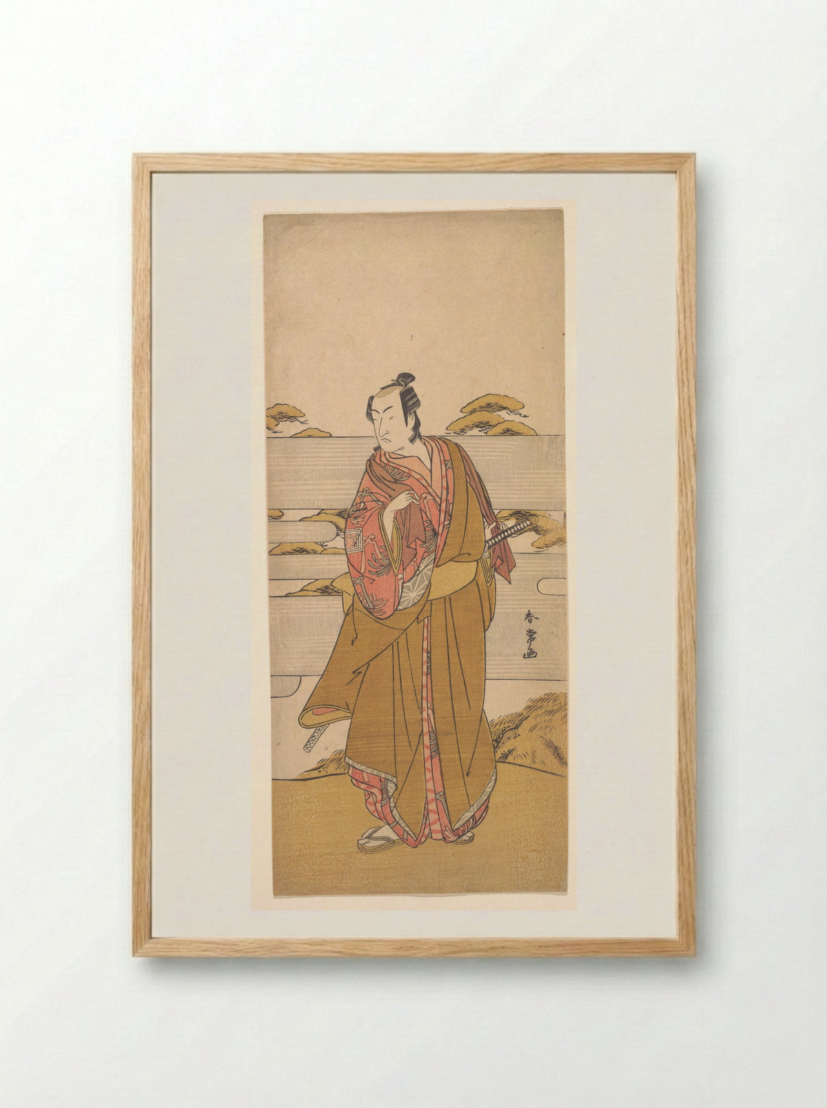 Ichikawa Monosuke II - Katsukawa Shunjō - Framed Print Wood