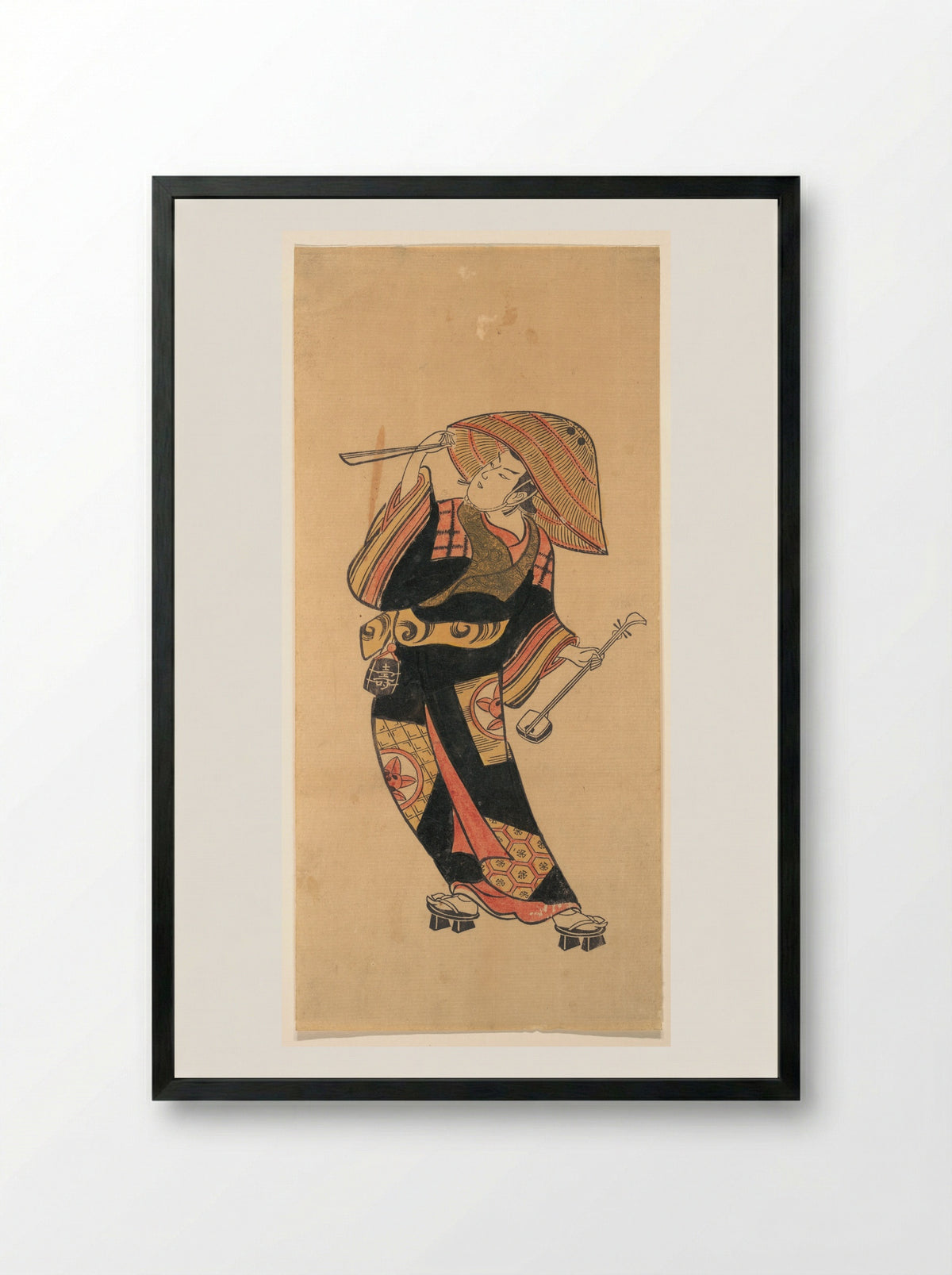 Ichimura Takenojo VIII - Torii Kiyotomo - Framed Print Black